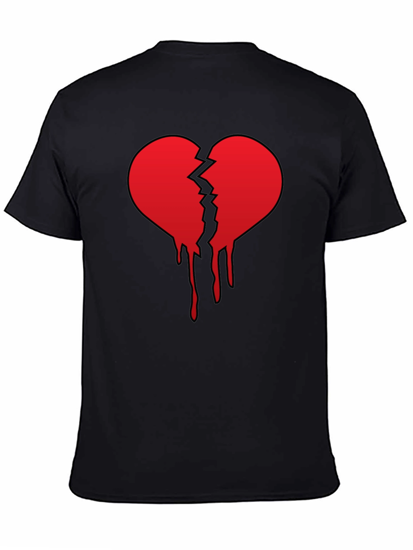 Broken Heart Graphic Tee - Black