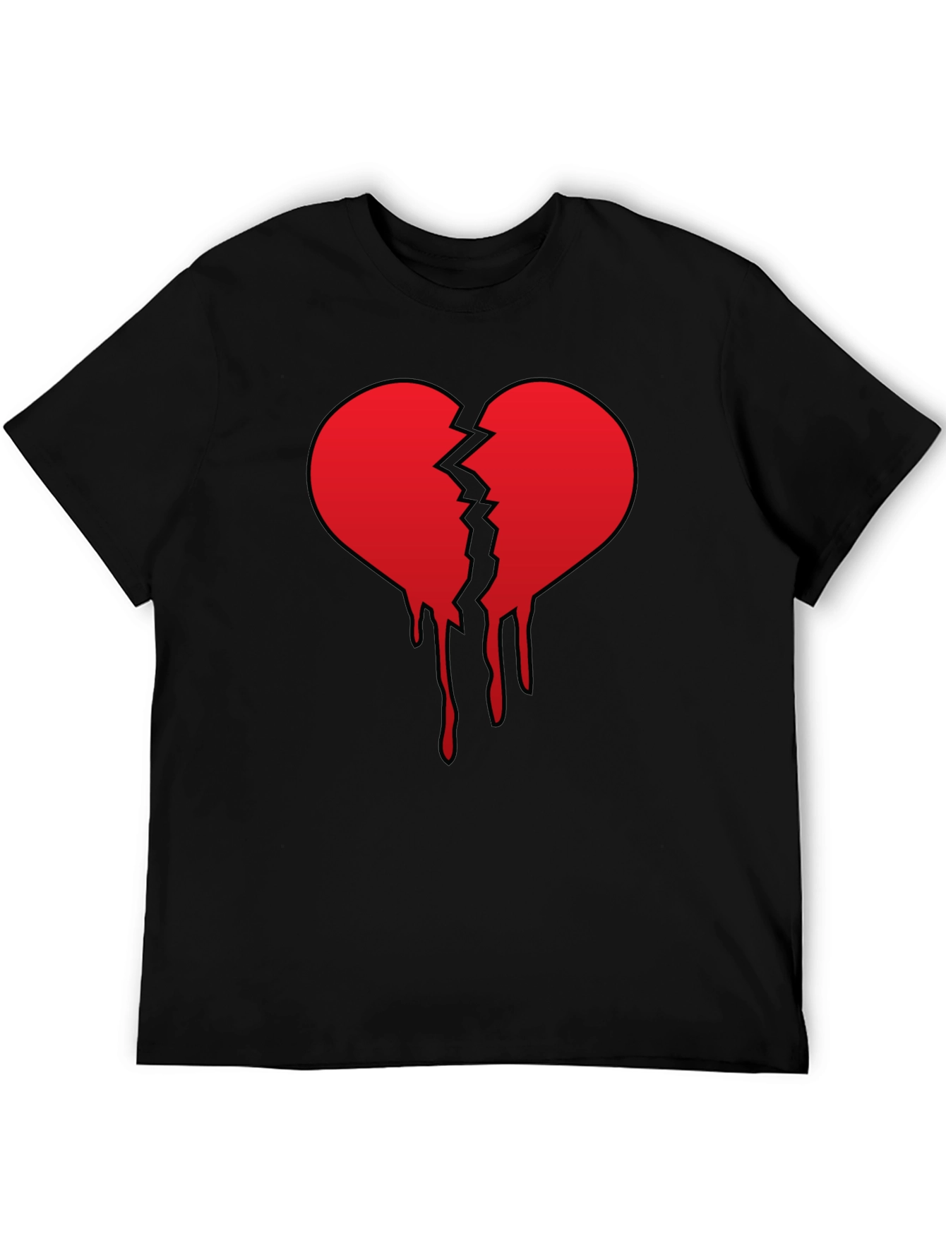 Broken Heart Graphic Tee - Black