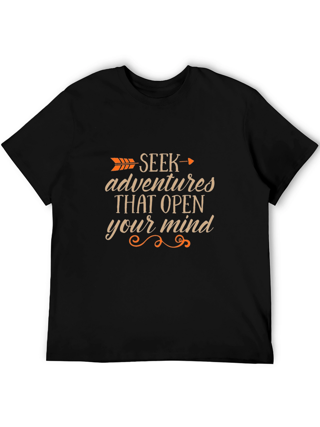 Seek Adventure Graphic Tee - Black Crew Neck