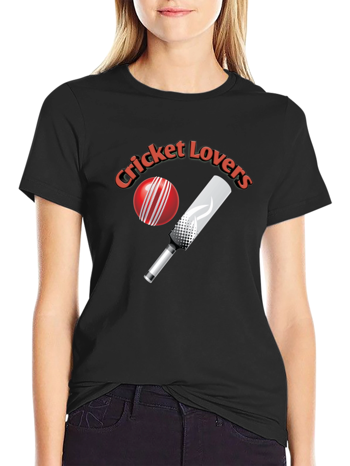 Cricket Lovers Black T-Shirt