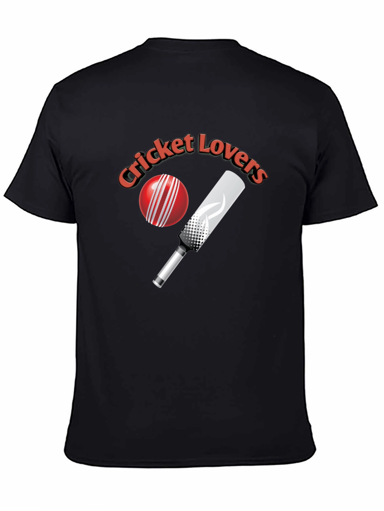 Cricket Lovers Black T-Shirt