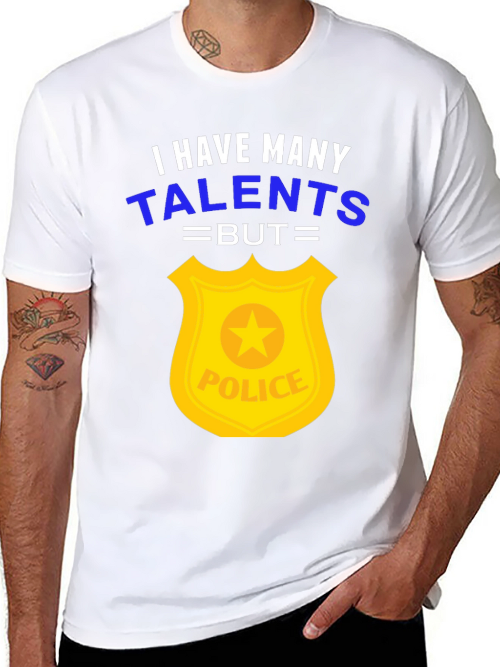 Funny Police Officer T-Shirt - Many Talents