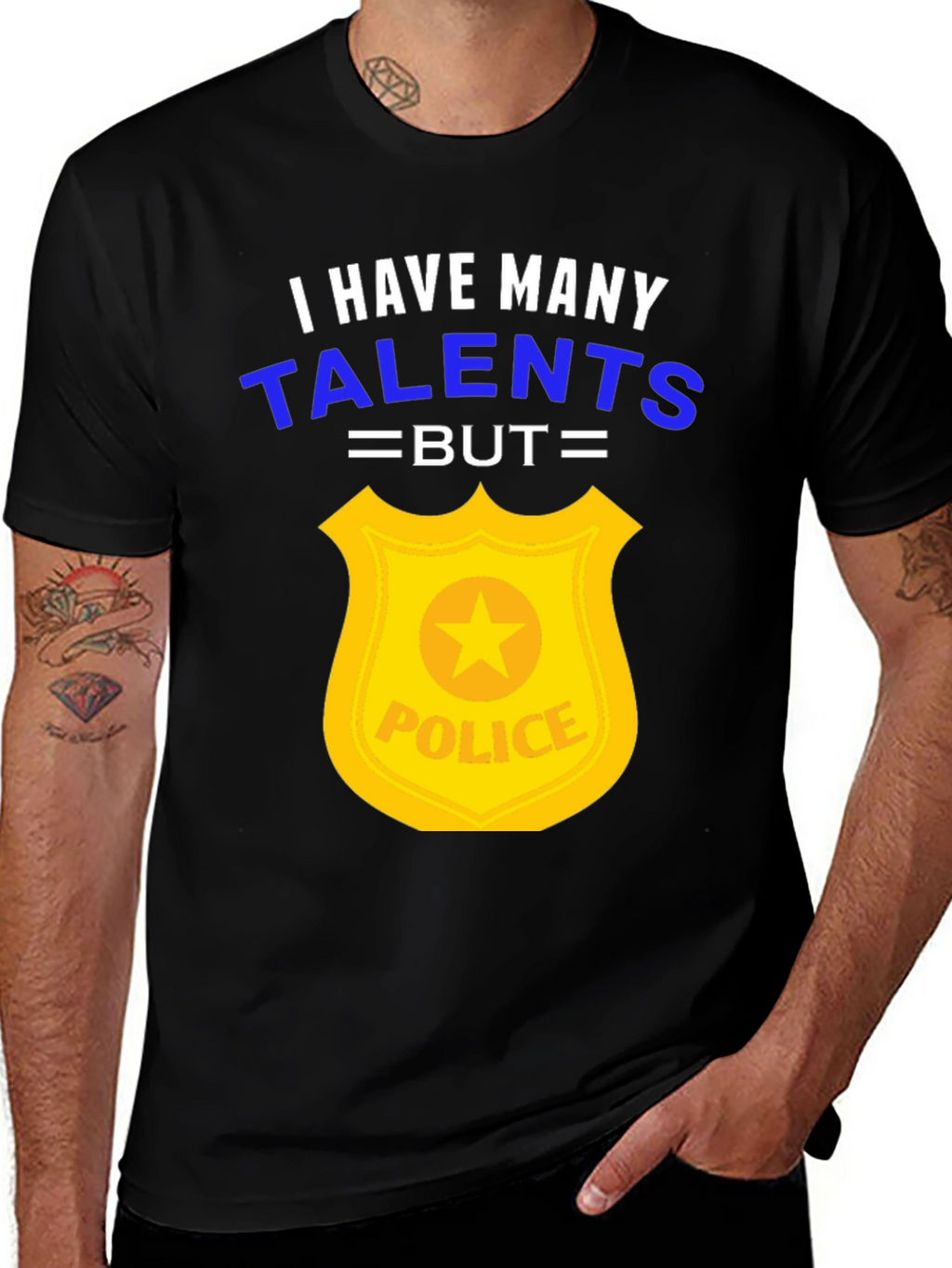 Funny Police Officer T-Shirt - Many Talents
