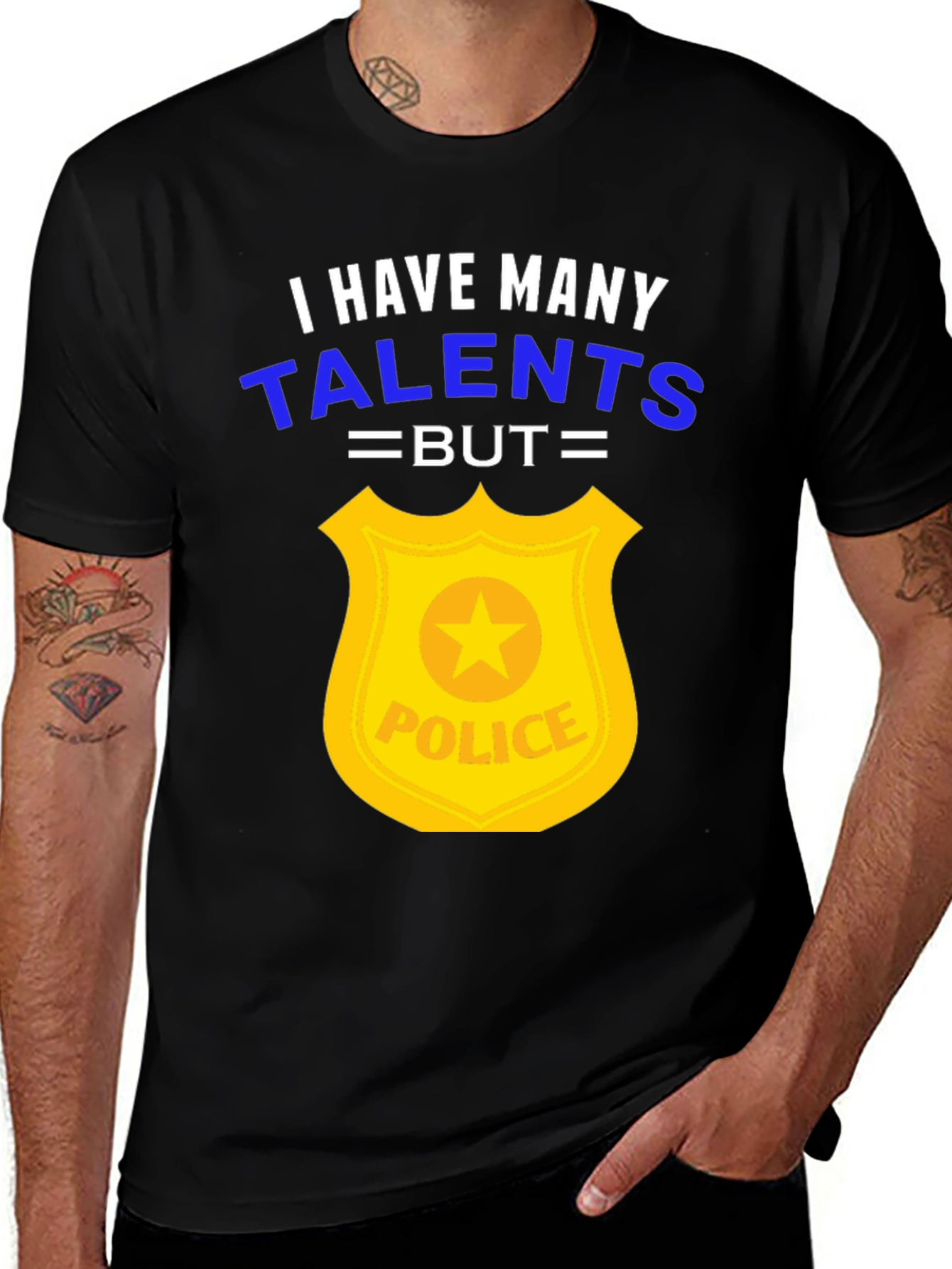 Funny Police Officer T-Shirt - Many Talents