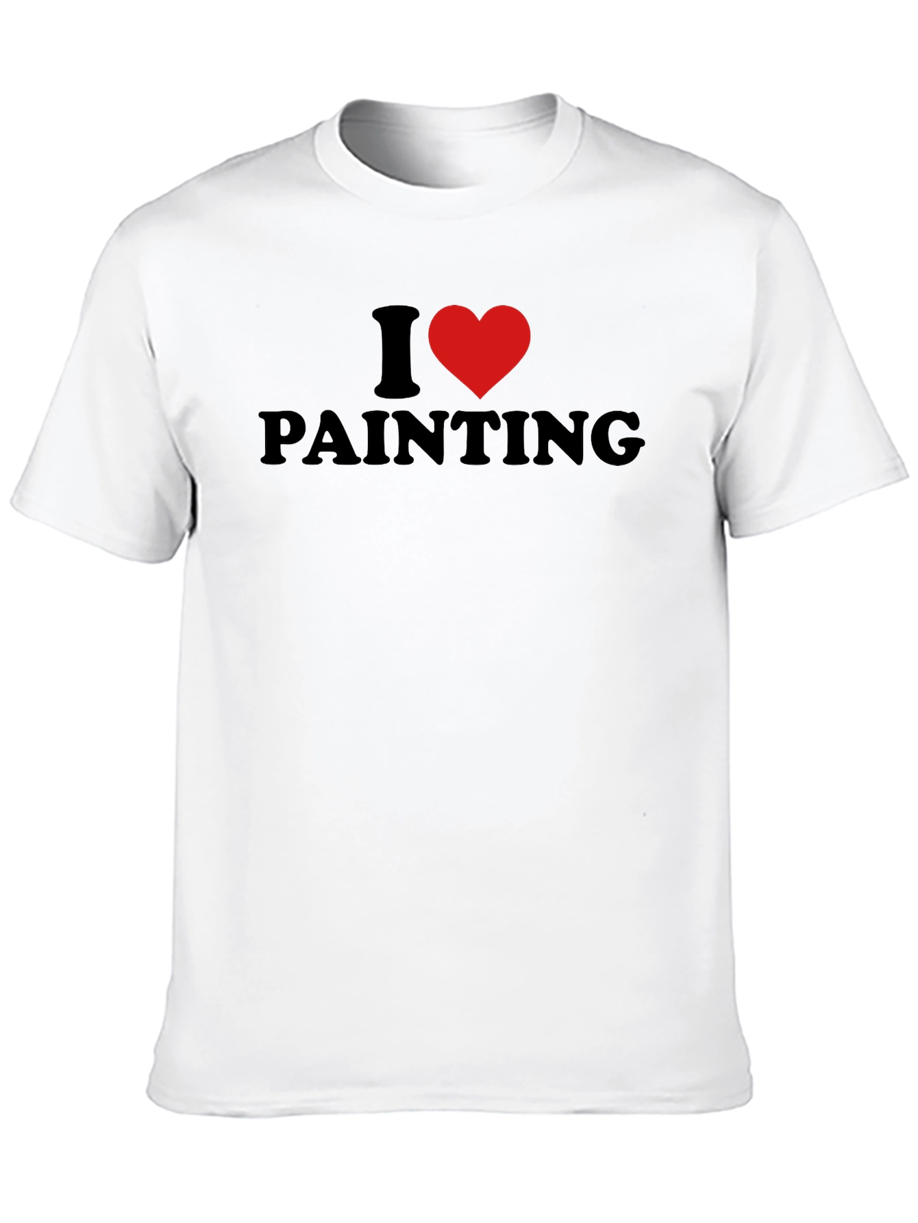 I Heart Painting Graphic Tee - Black Cotton T-Shirt