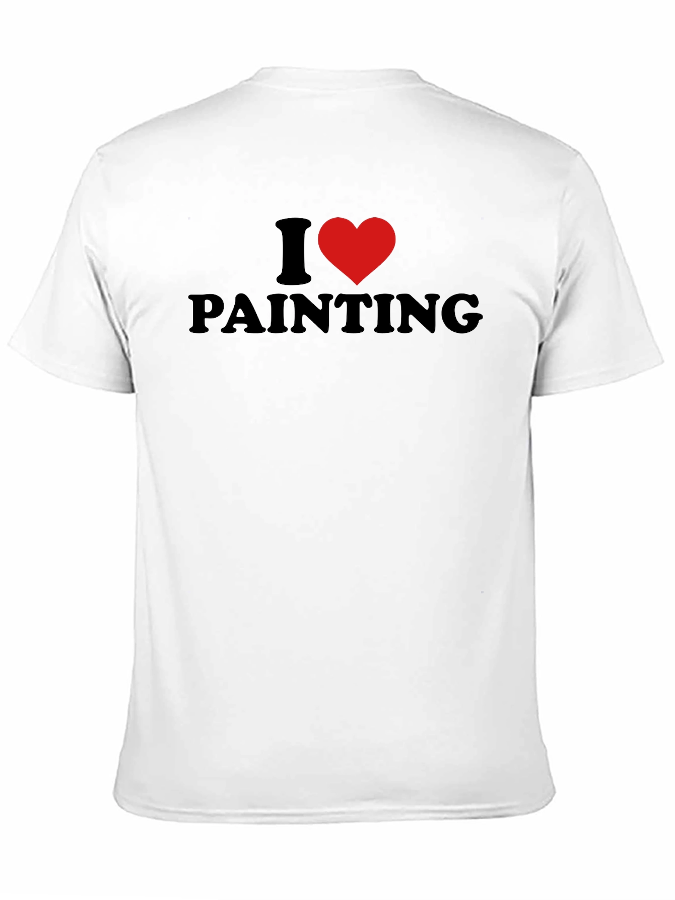 I Heart Painting Graphic Tee - Black Cotton T-Shirt