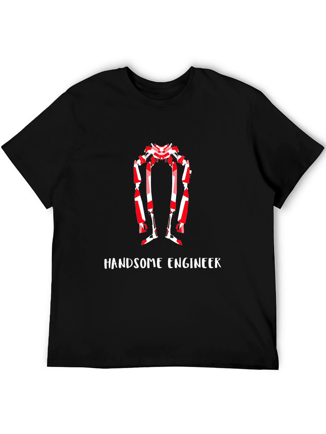 Handsome Engineer Graphic Tee - Black Crew Neck