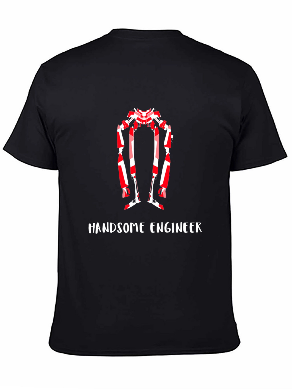 Handsome Engineer Graphic Tee - Black Crew Neck
