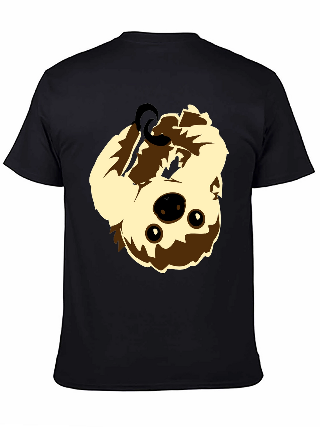 Upside Down Sloth Graphic Tee - Black Cotton Shirt