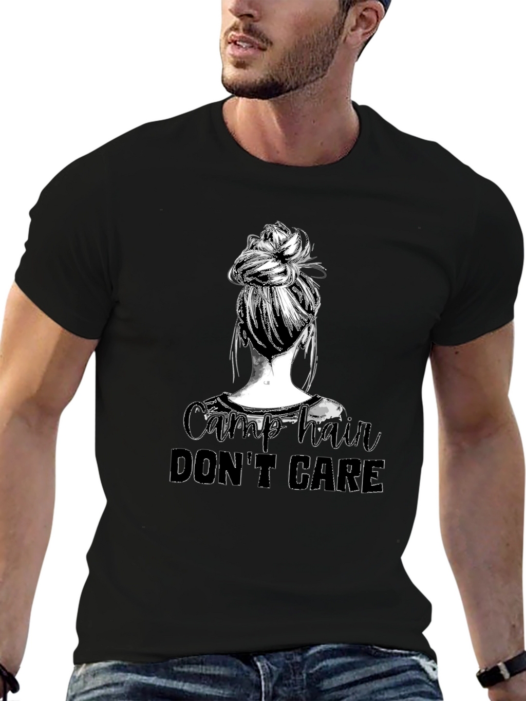 Camp Hair Dont Care Graphic Tee