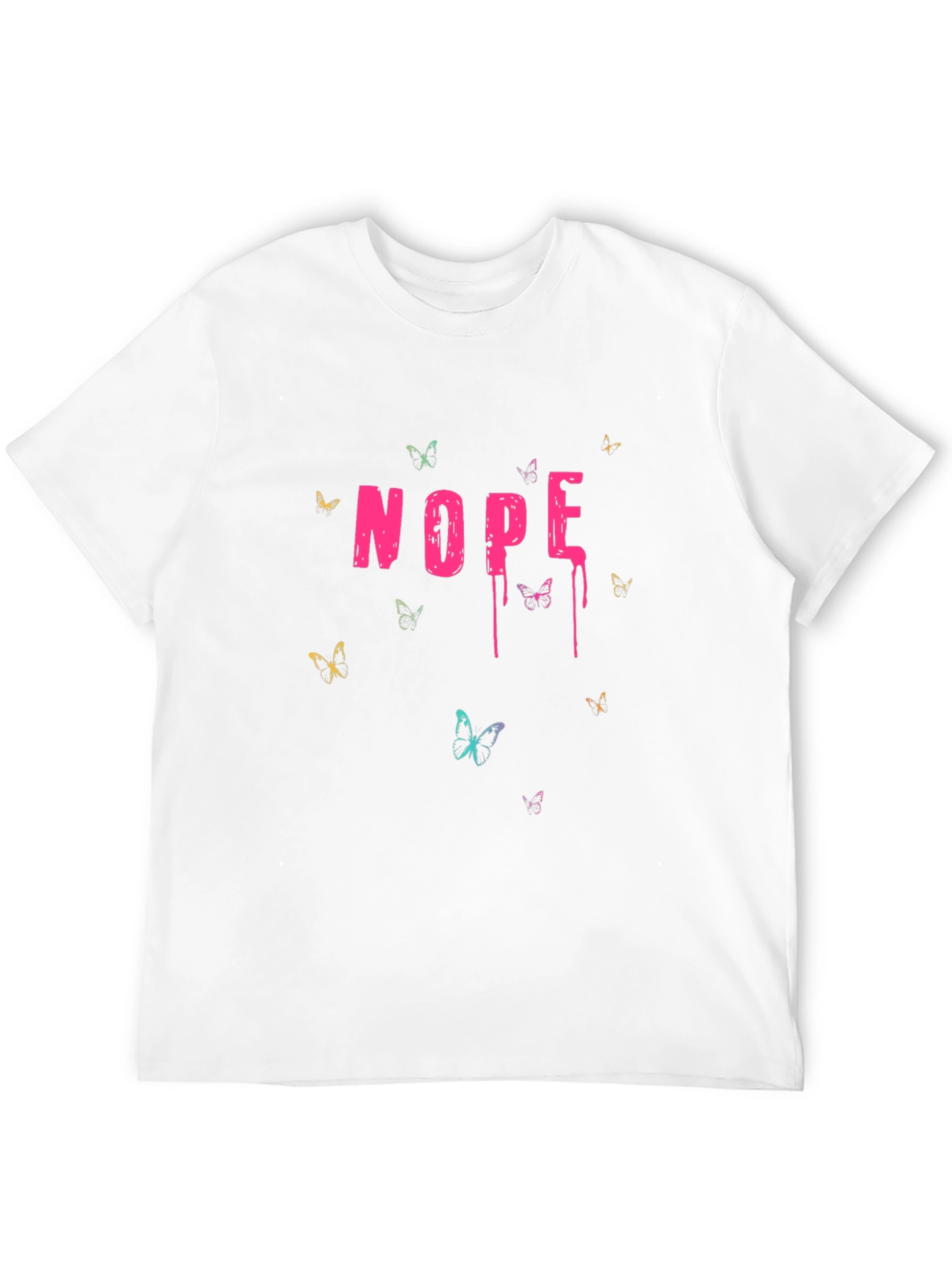 Nope Dripping Text Black T-Shirt