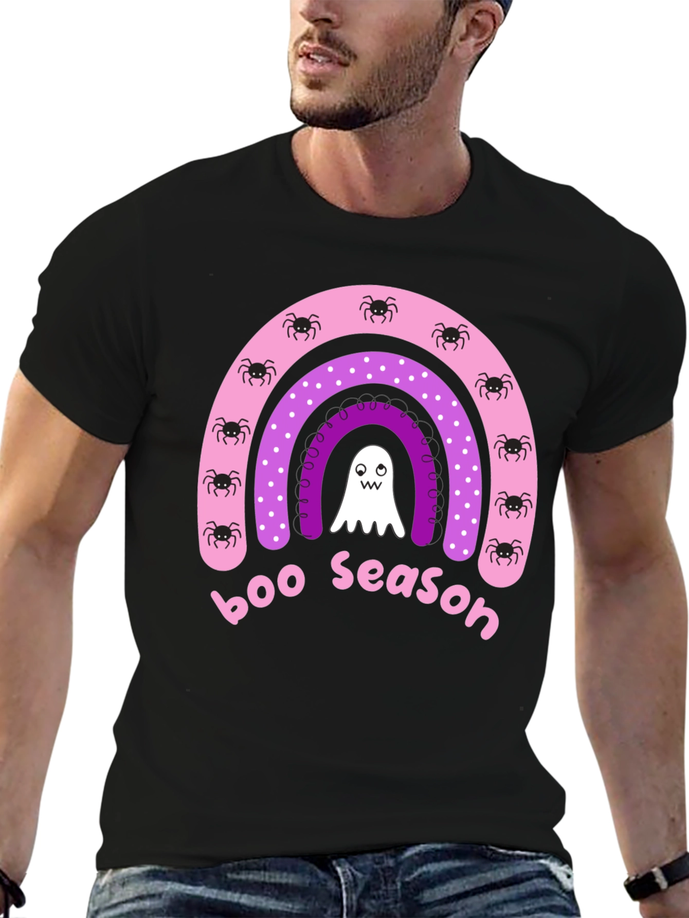 Boo Season Halloween Rainbow T-Shirt