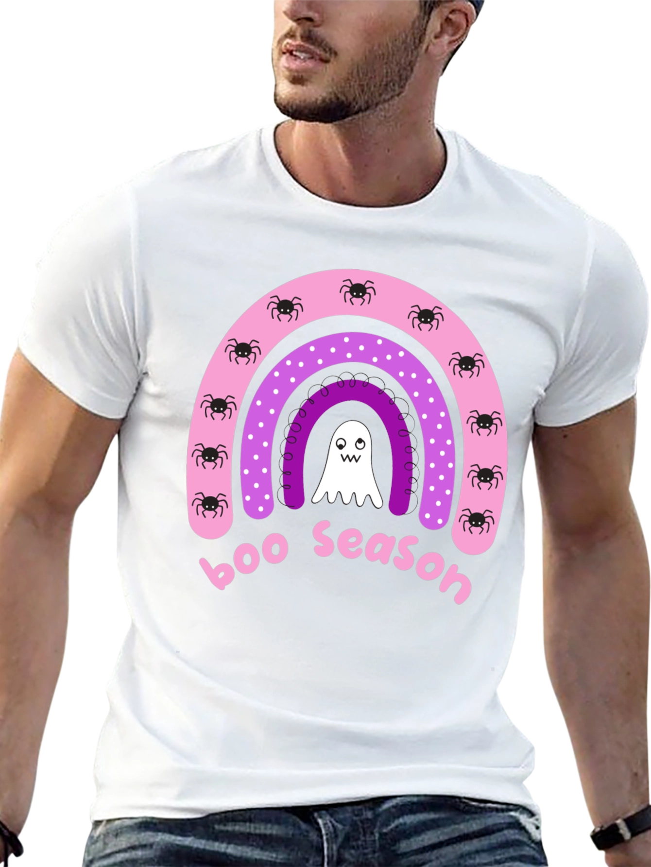 Boo Season Halloween Rainbow T-Shirt