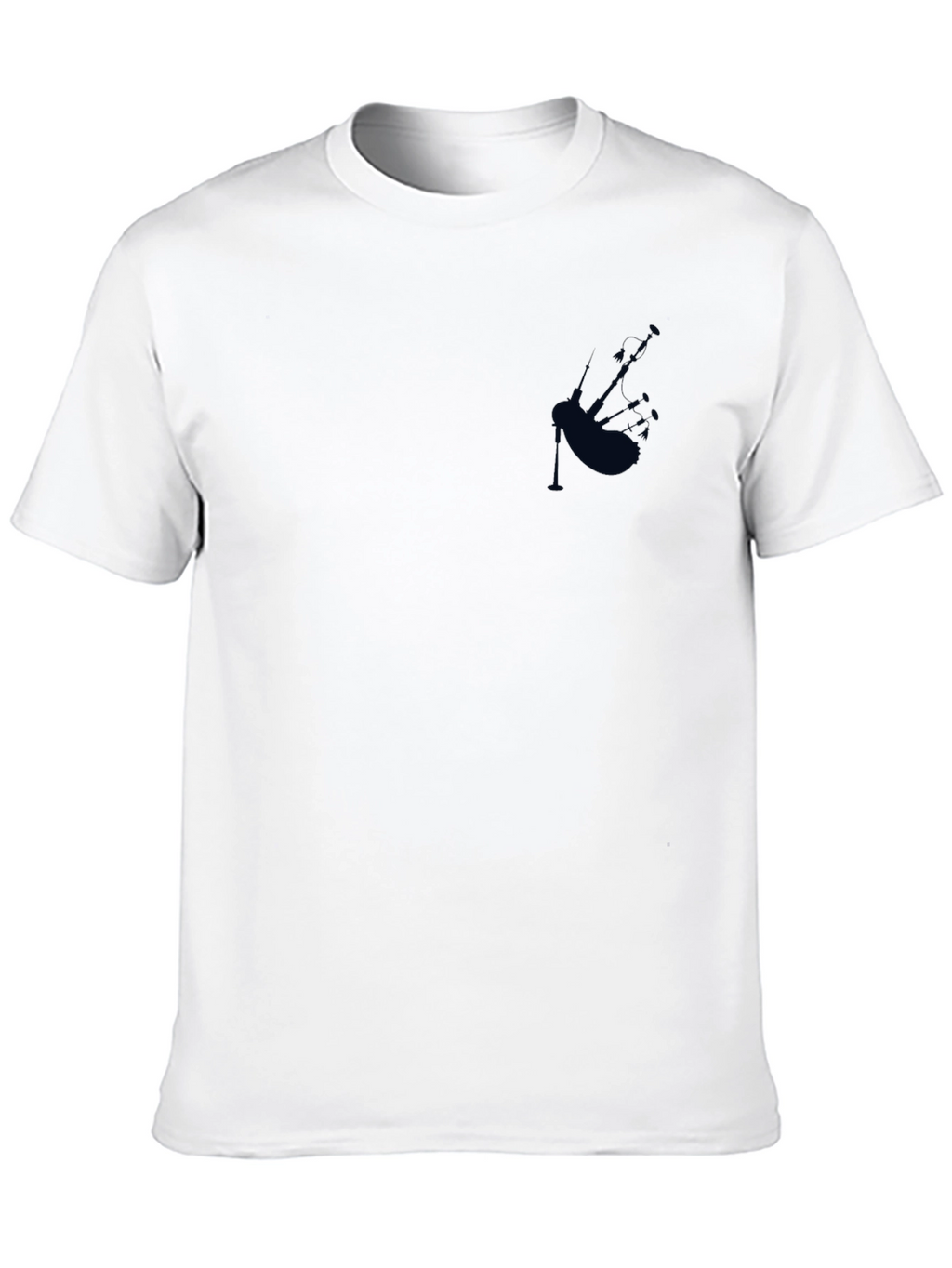 Mens Black Bagpipe Graphic Tee