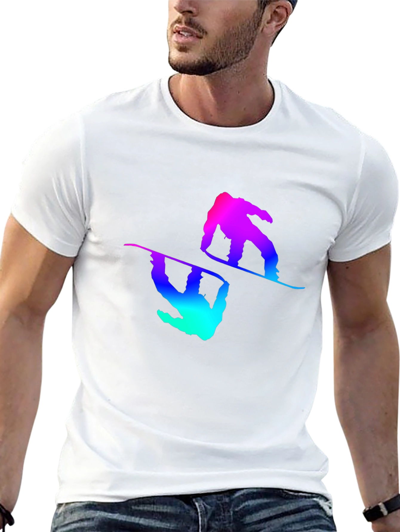Snowboarder Graphic Tee - Black T-Shirt