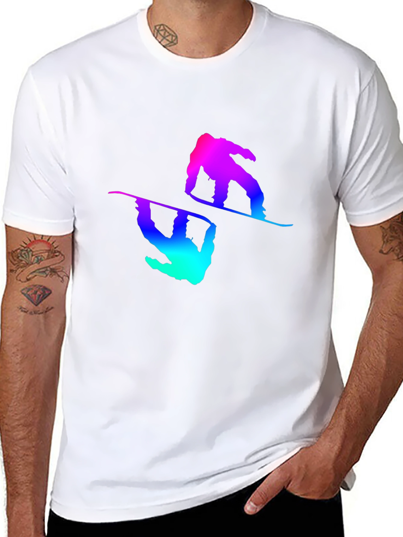 Snowboarder Graphic Tee - Black T-Shirt