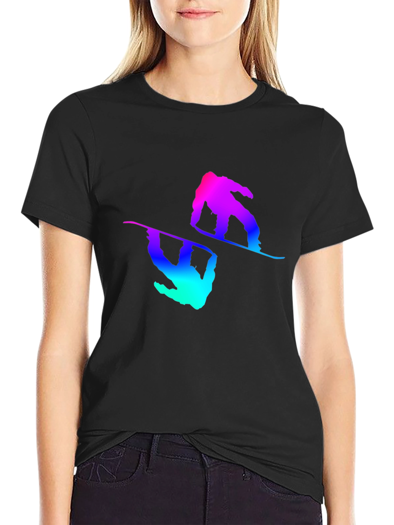 Snowboarder Graphic Tee - Black T-Shirt