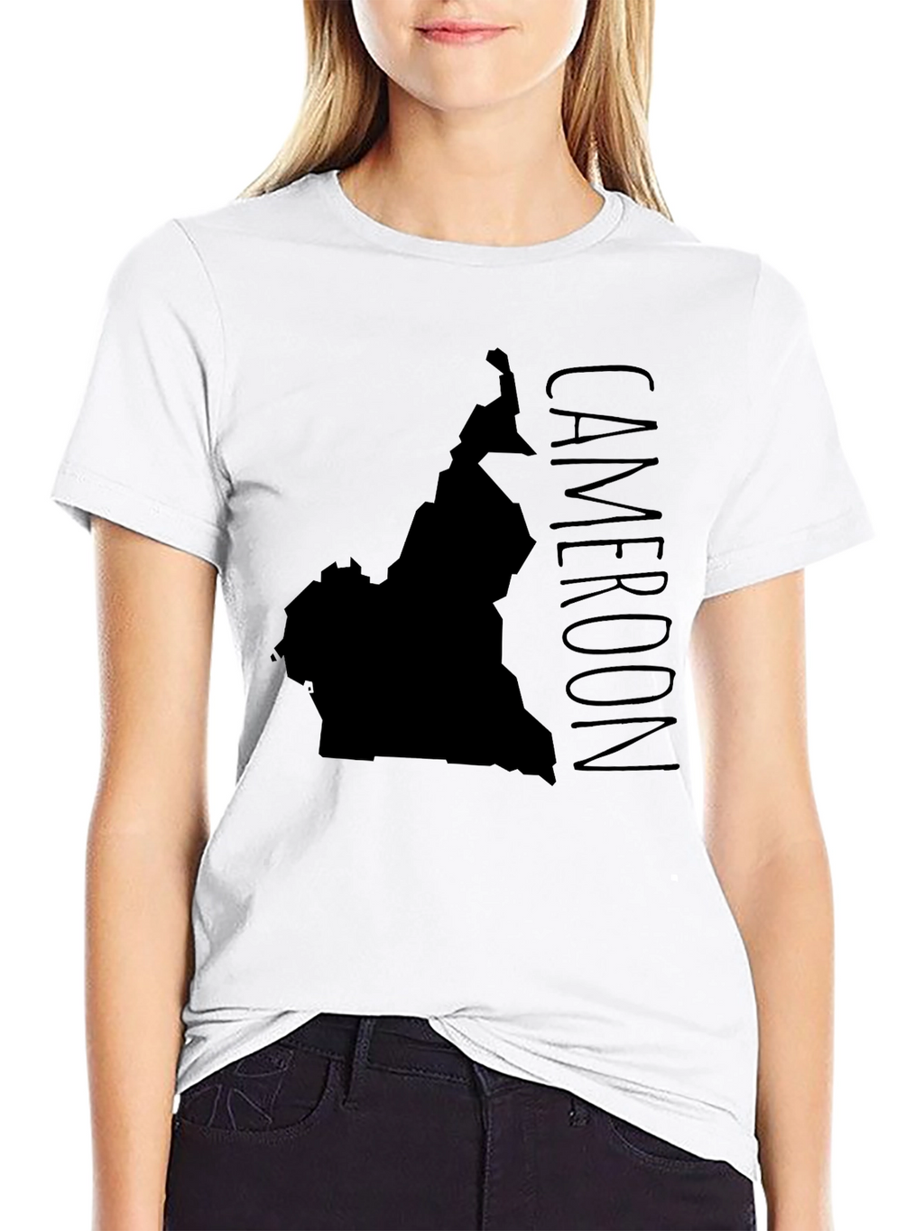 Cameroon Map T-Shirt - Black Graphic Tee