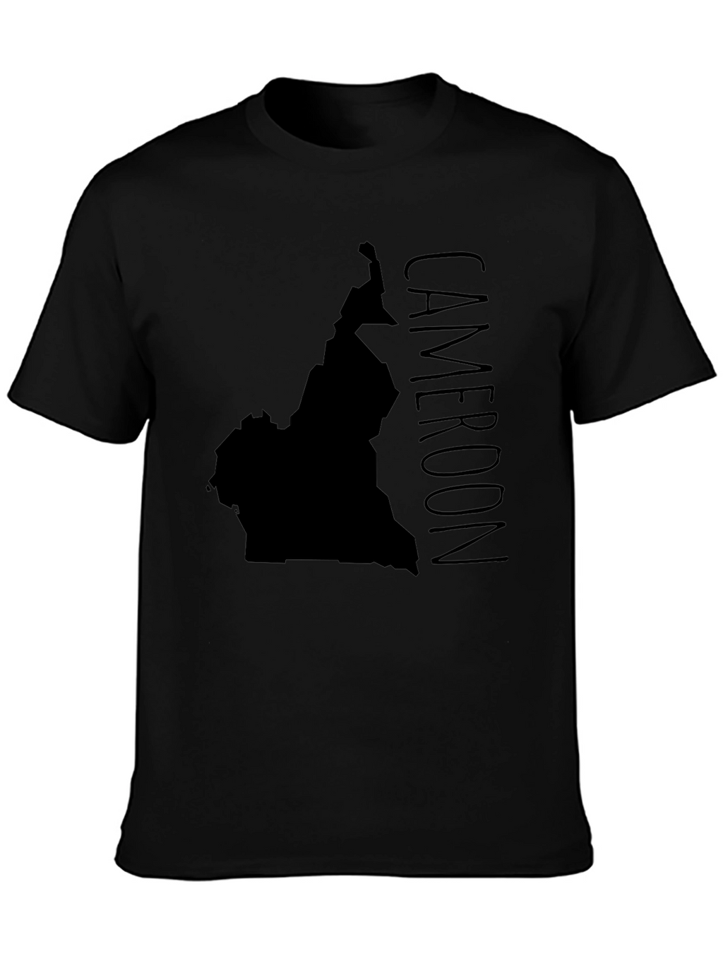 Cameroon Map T-Shirt - Black Graphic Tee