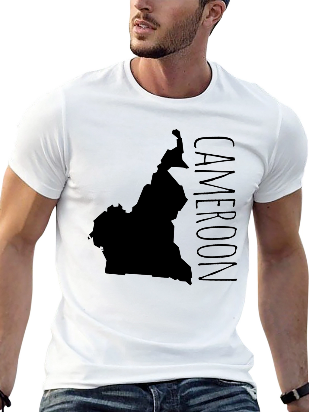 Cameroon Map T-Shirt - Black Graphic Tee