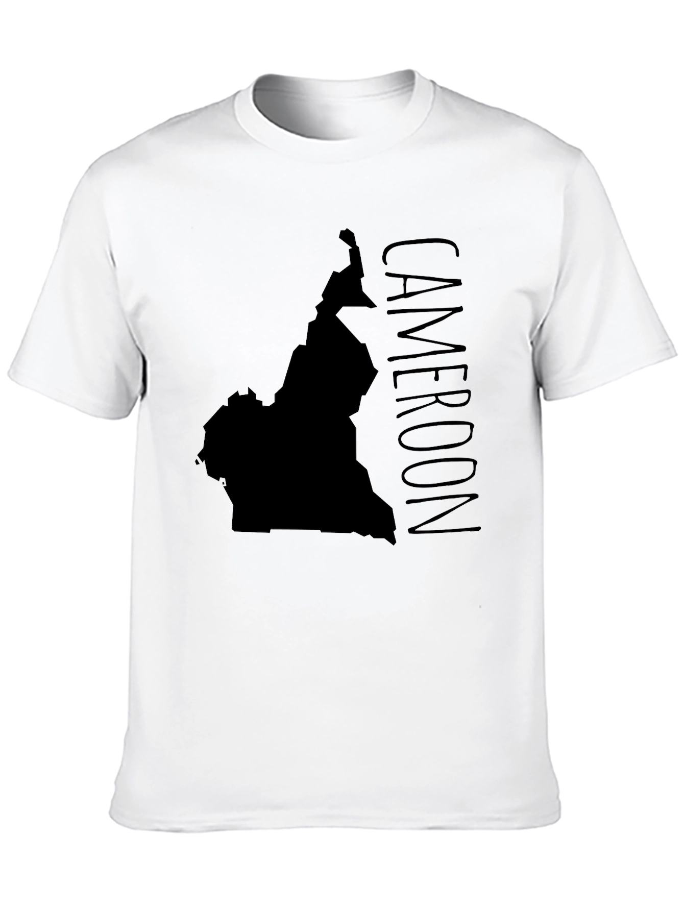 Cameroon Map T-Shirt - Black Graphic Tee