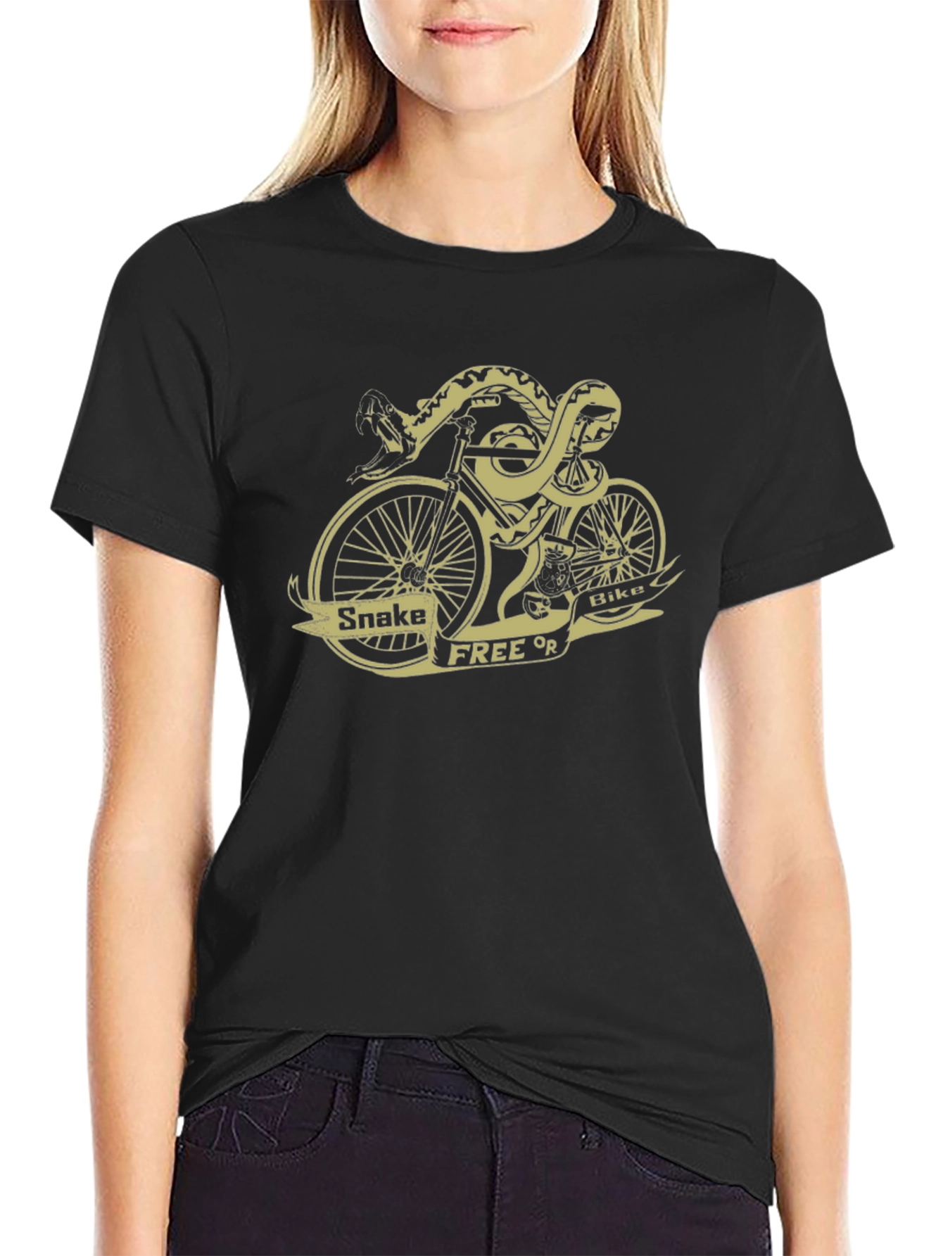 Snake Free or Bikes Graphic T-Shirt