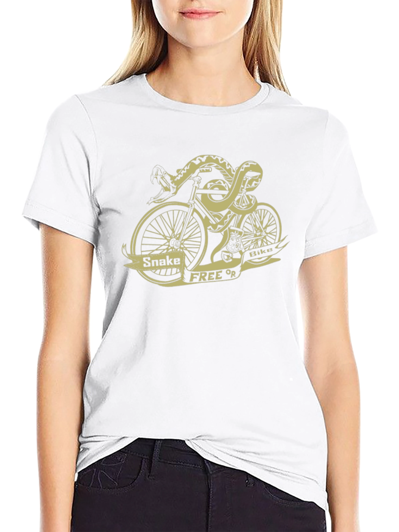 Snake Free or Bikes Graphic T-Shirt
