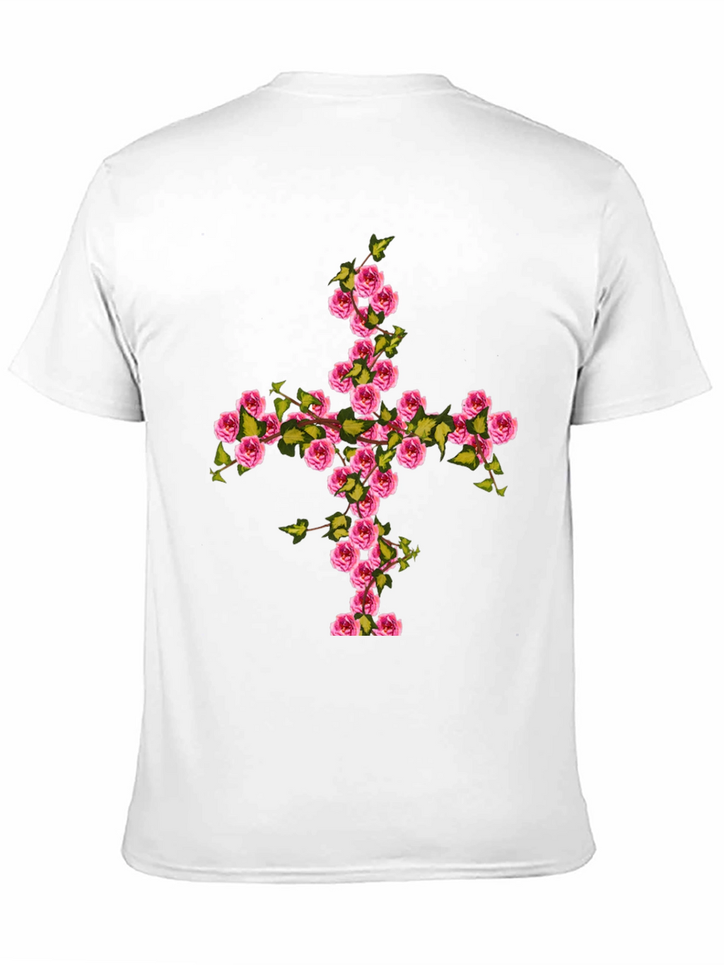 Floral Cross Graphic Tee - Black