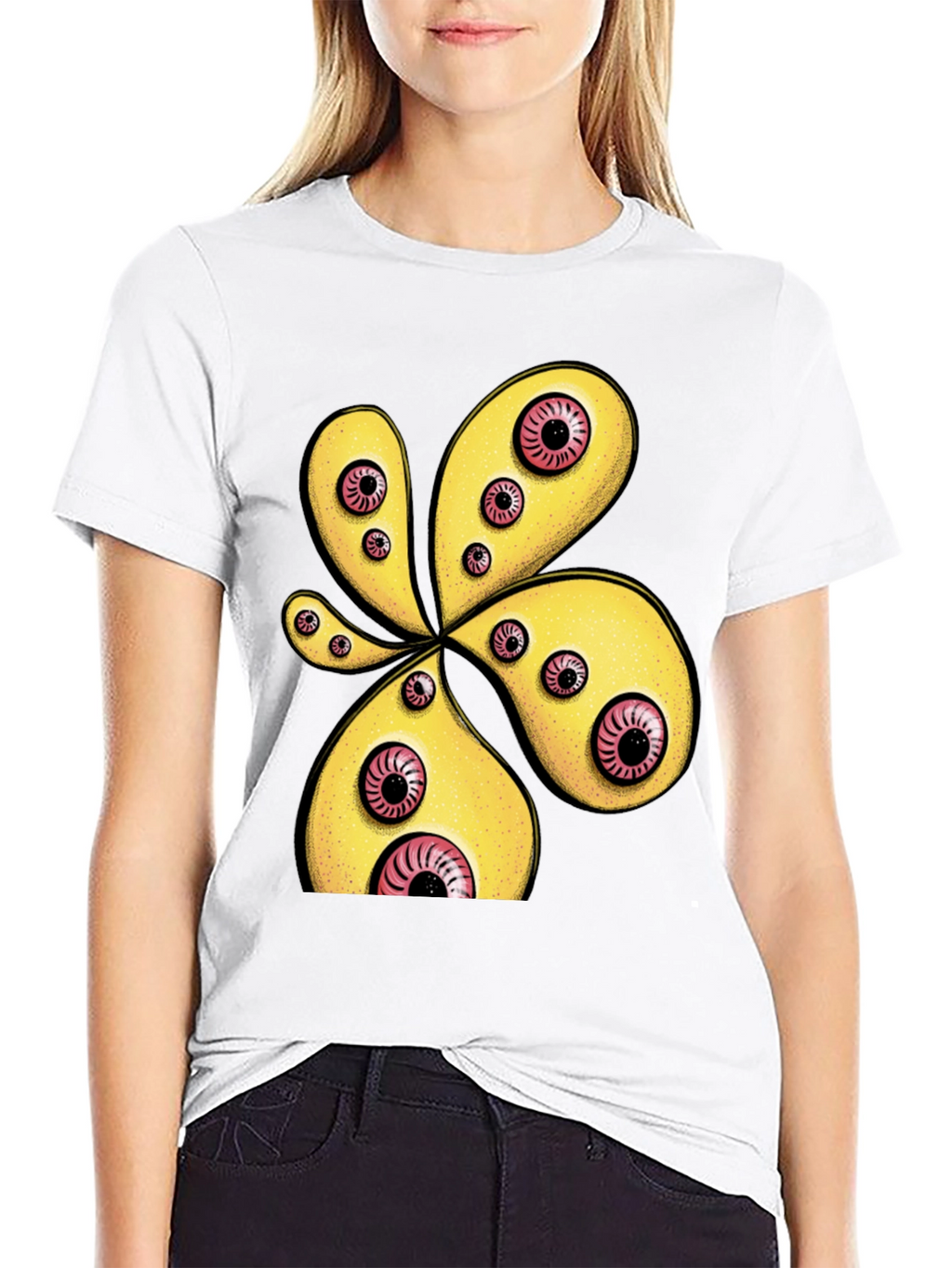 Eye-Catching Graphic Print Black T-Shirt
