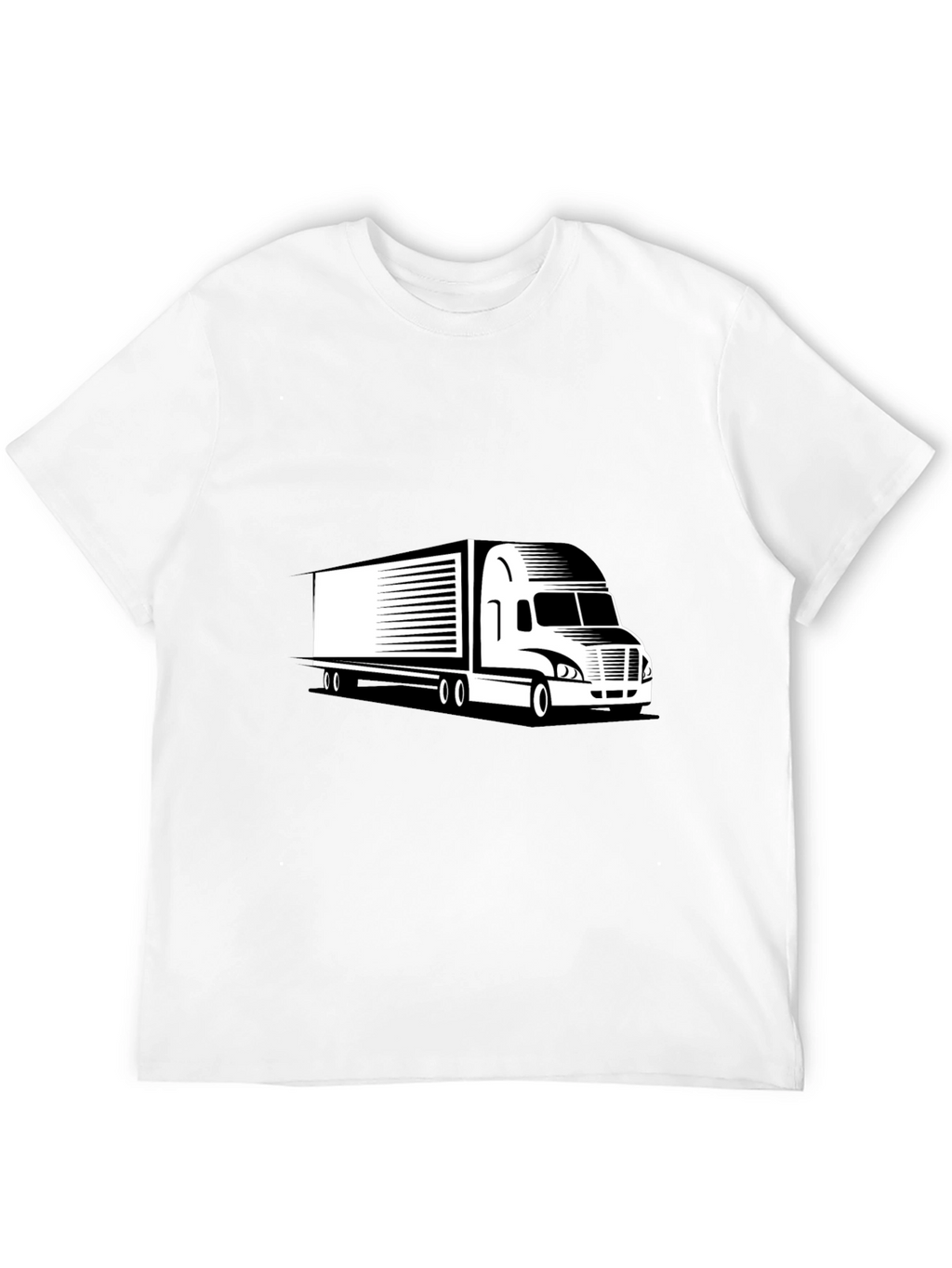 Trucker Black Tee - Semi Truck Graphic T-Shirt
