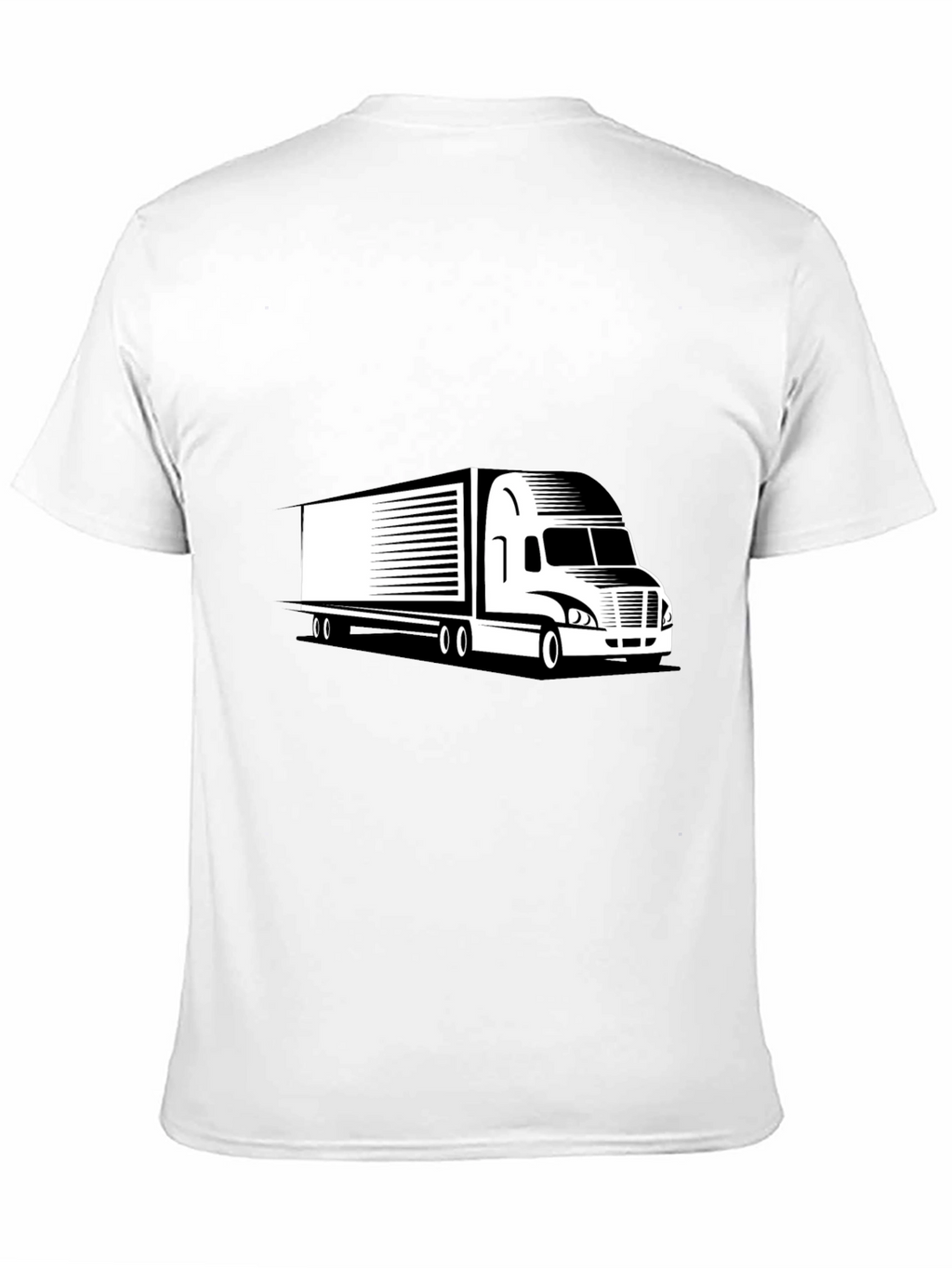 Trucker Black Tee - Semi Truck Graphic T-Shirt