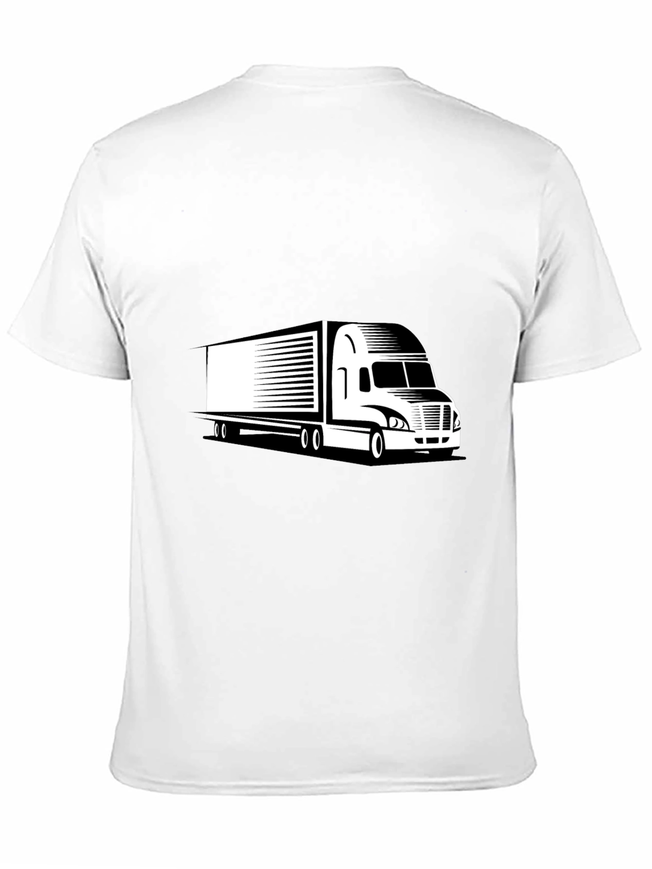 Trucker Black Tee - Semi Truck Graphic T-Shirt