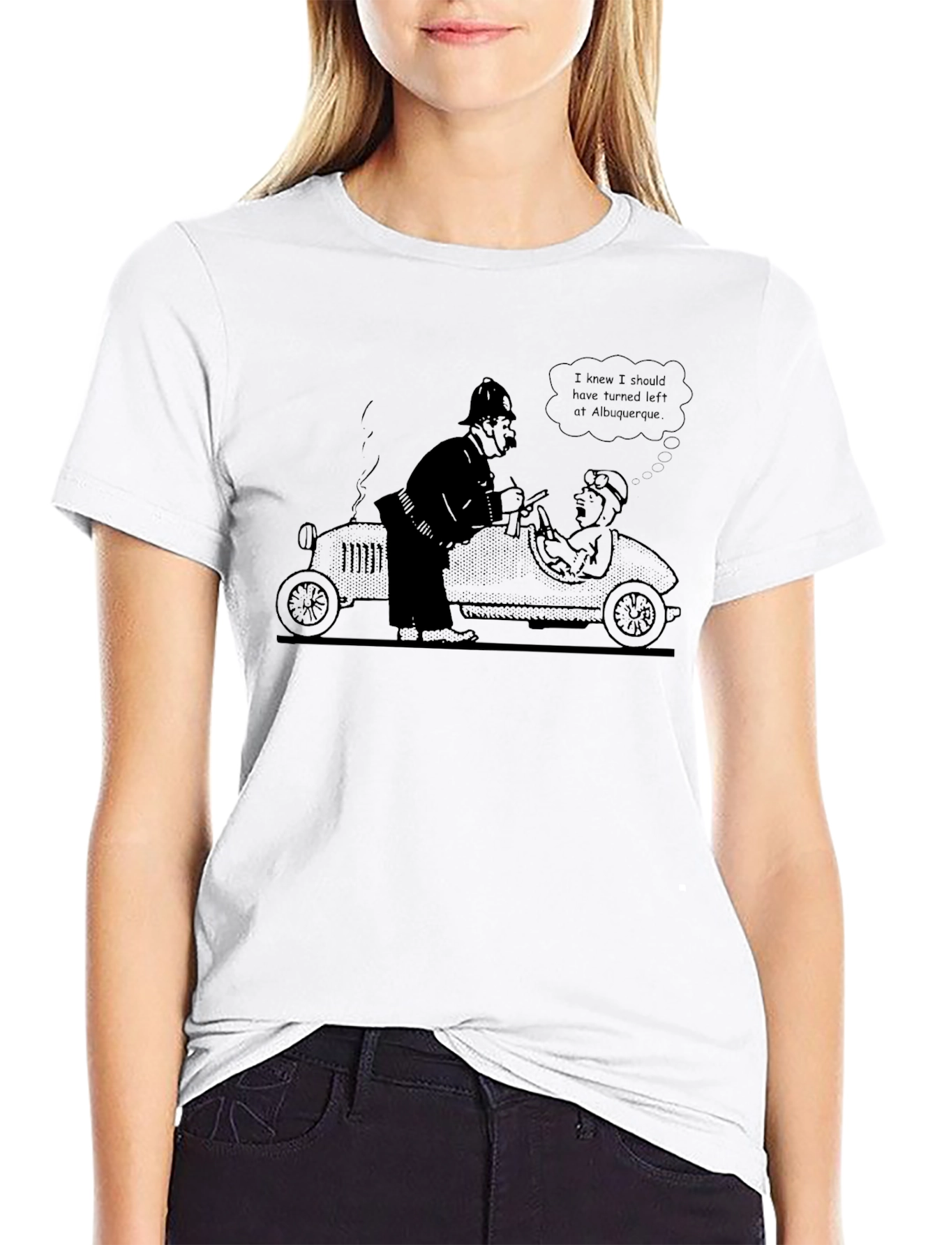 Funny Albuquerque Cartoon Black T-Shirt