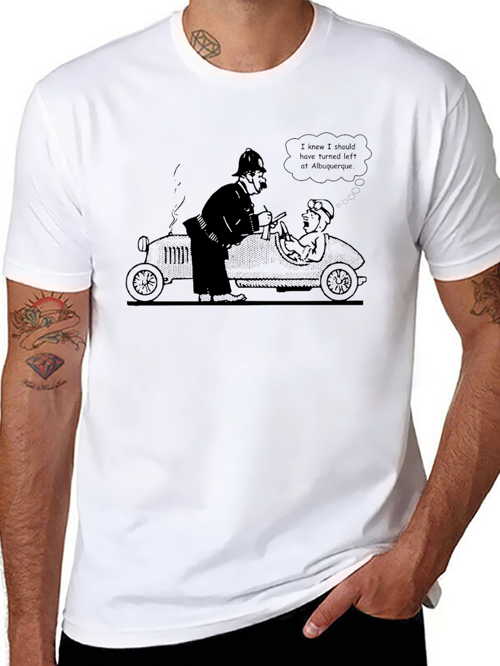 Funny Albuquerque Cartoon Black T-Shirt