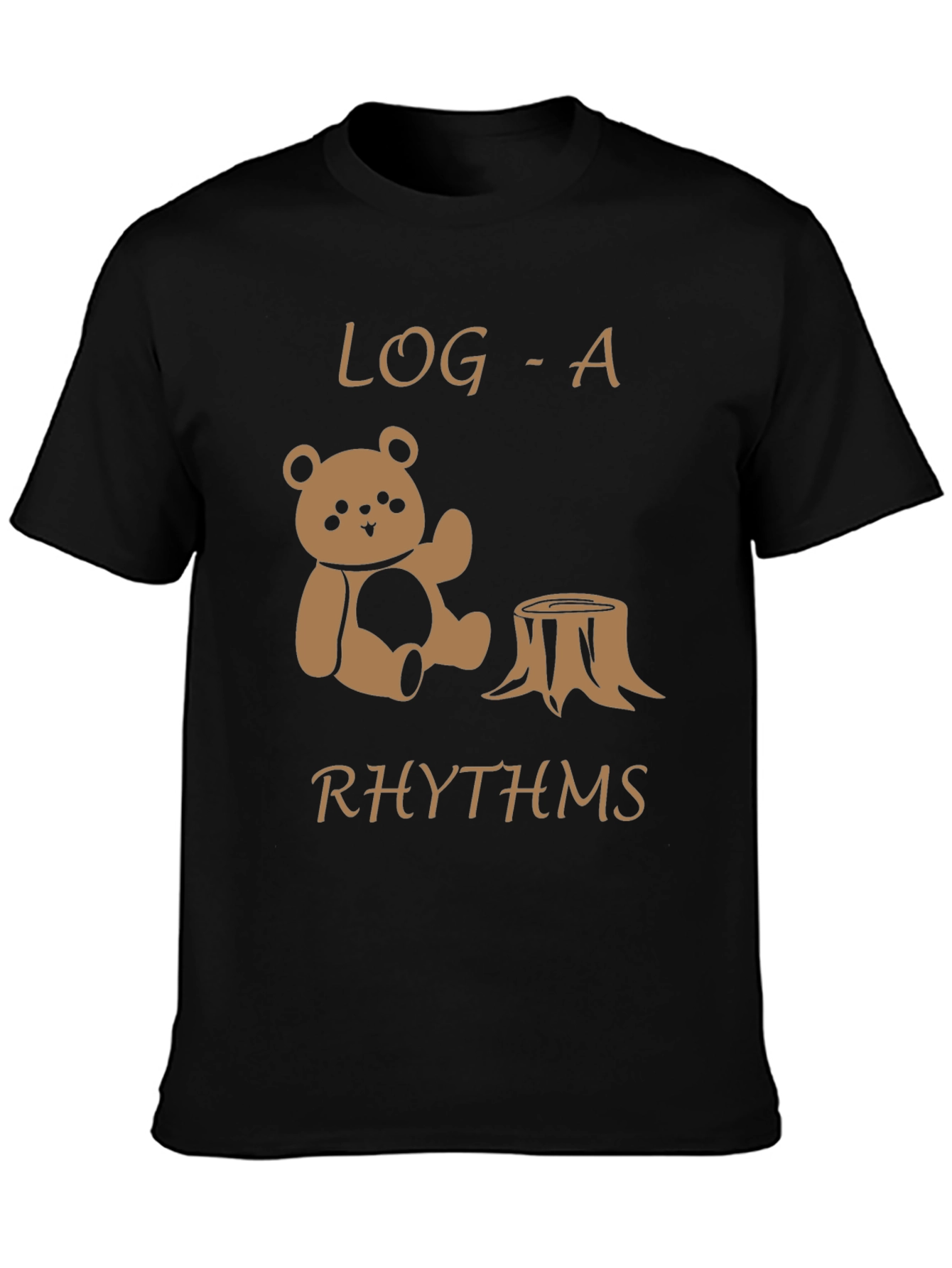 Log-a-Rhythms Black Graphic Tee