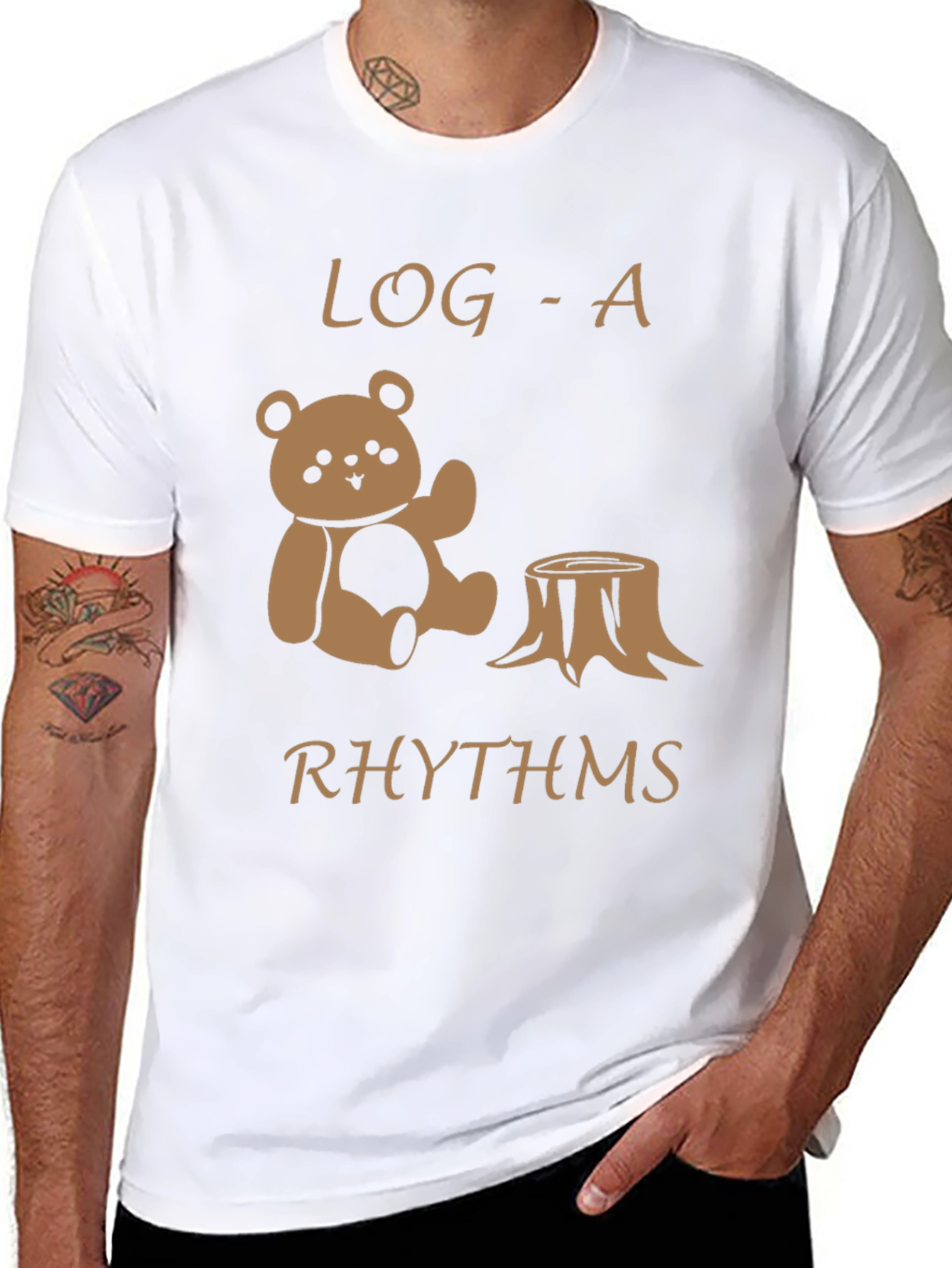 Log-a-Rhythms Black Graphic Tee