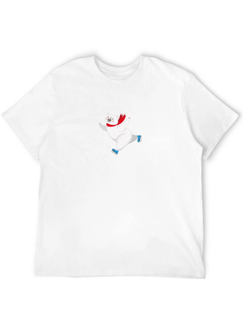 Skating Polar Bear Graphic Tee - Black