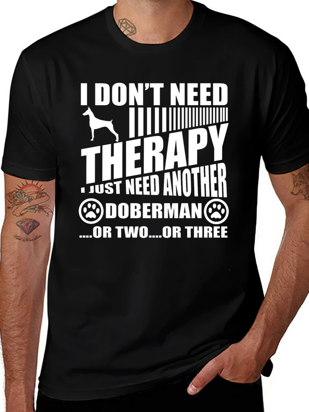 Doberman Therapy T-Shirt - Dog Lover Tee