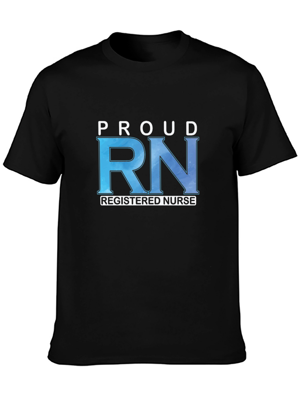 Proud RN Registered Nurse Black T-Shirt