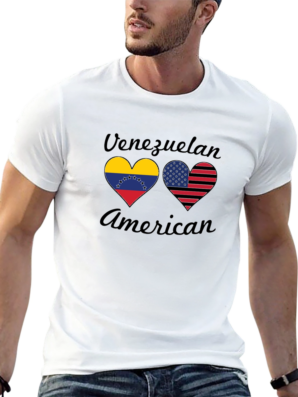 Venezuelan American Flag Heart T-Shirt