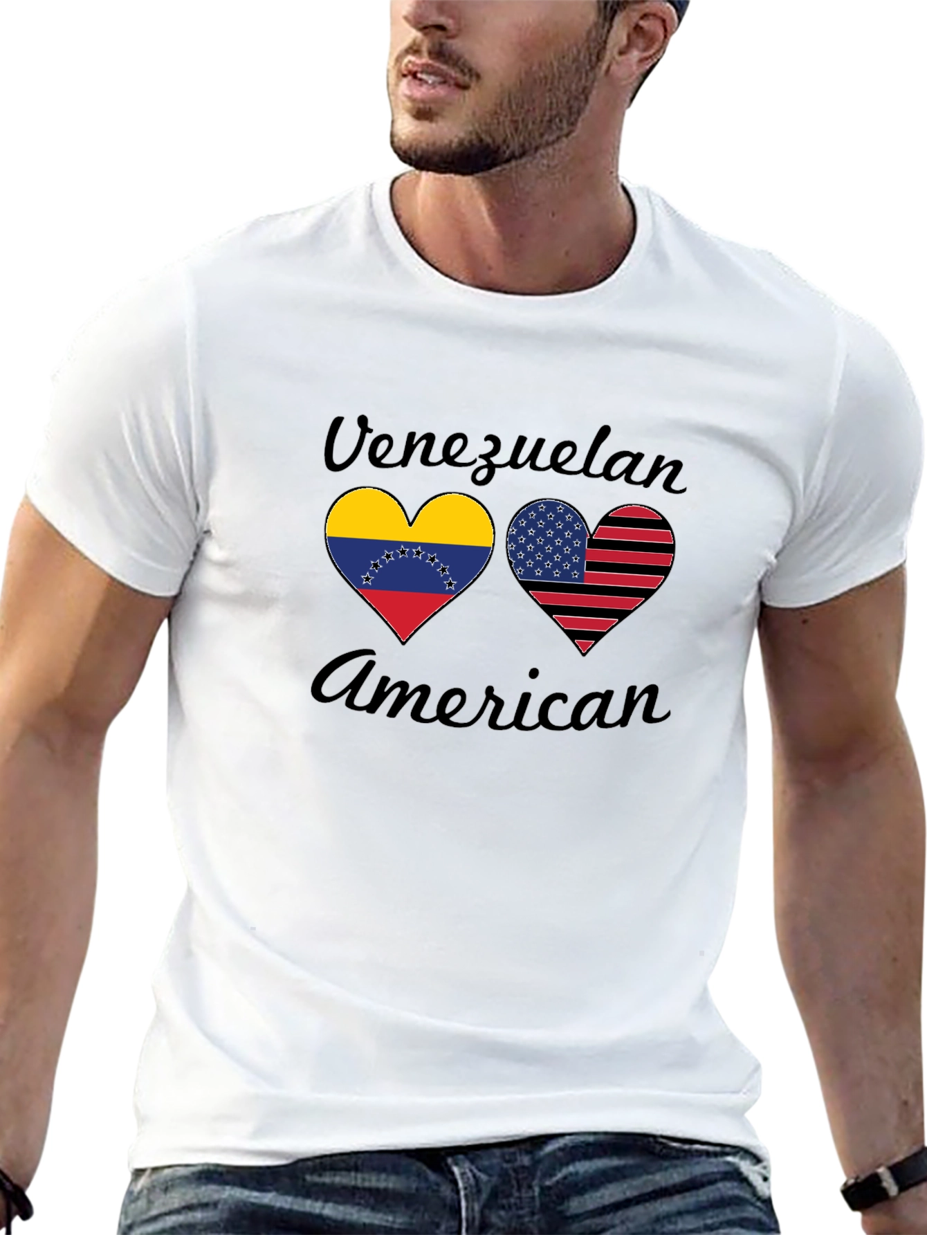 Venezuelan American Flag Heart T-Shirt