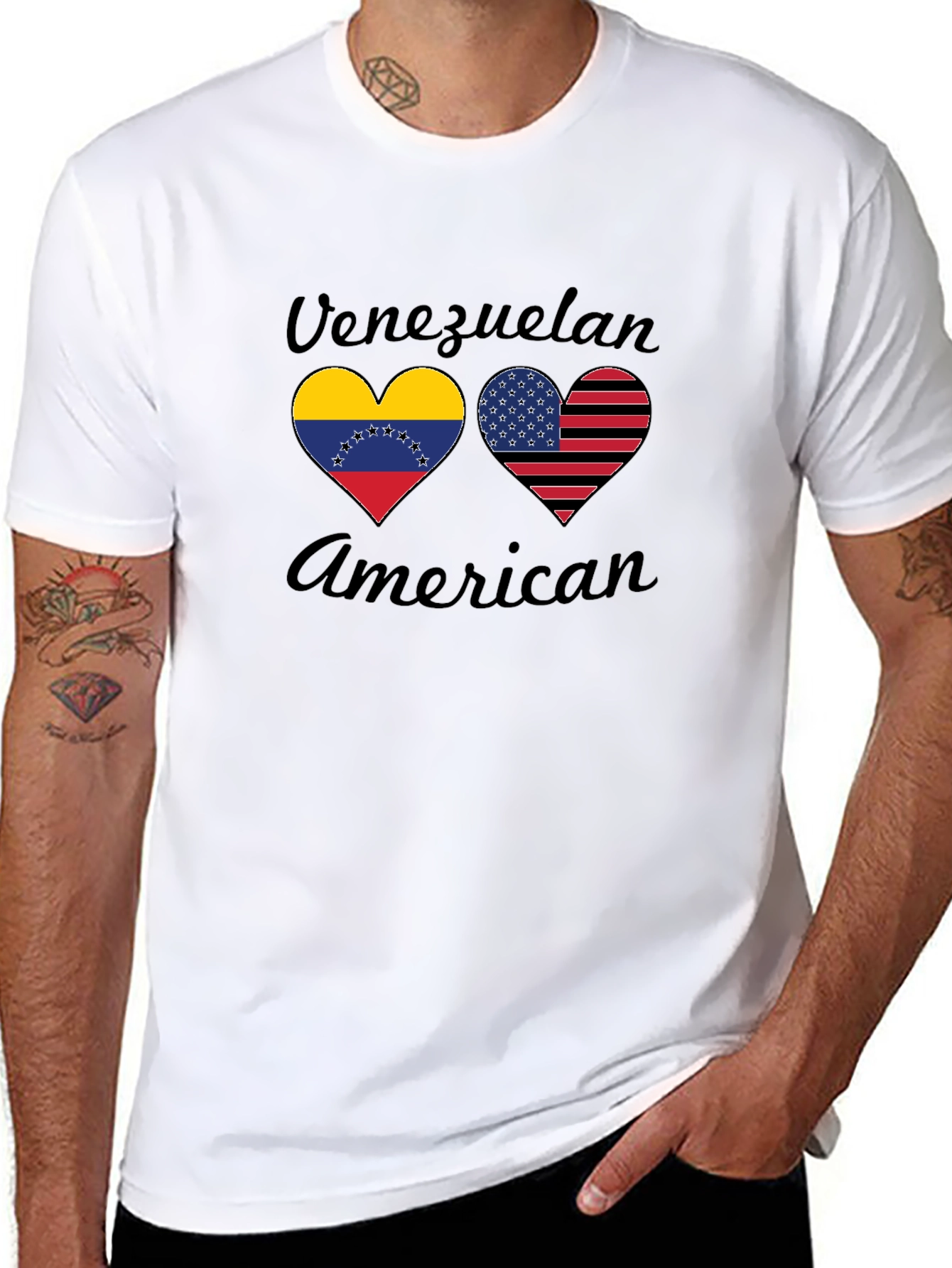 Venezuelan American Flag Heart T-Shirt