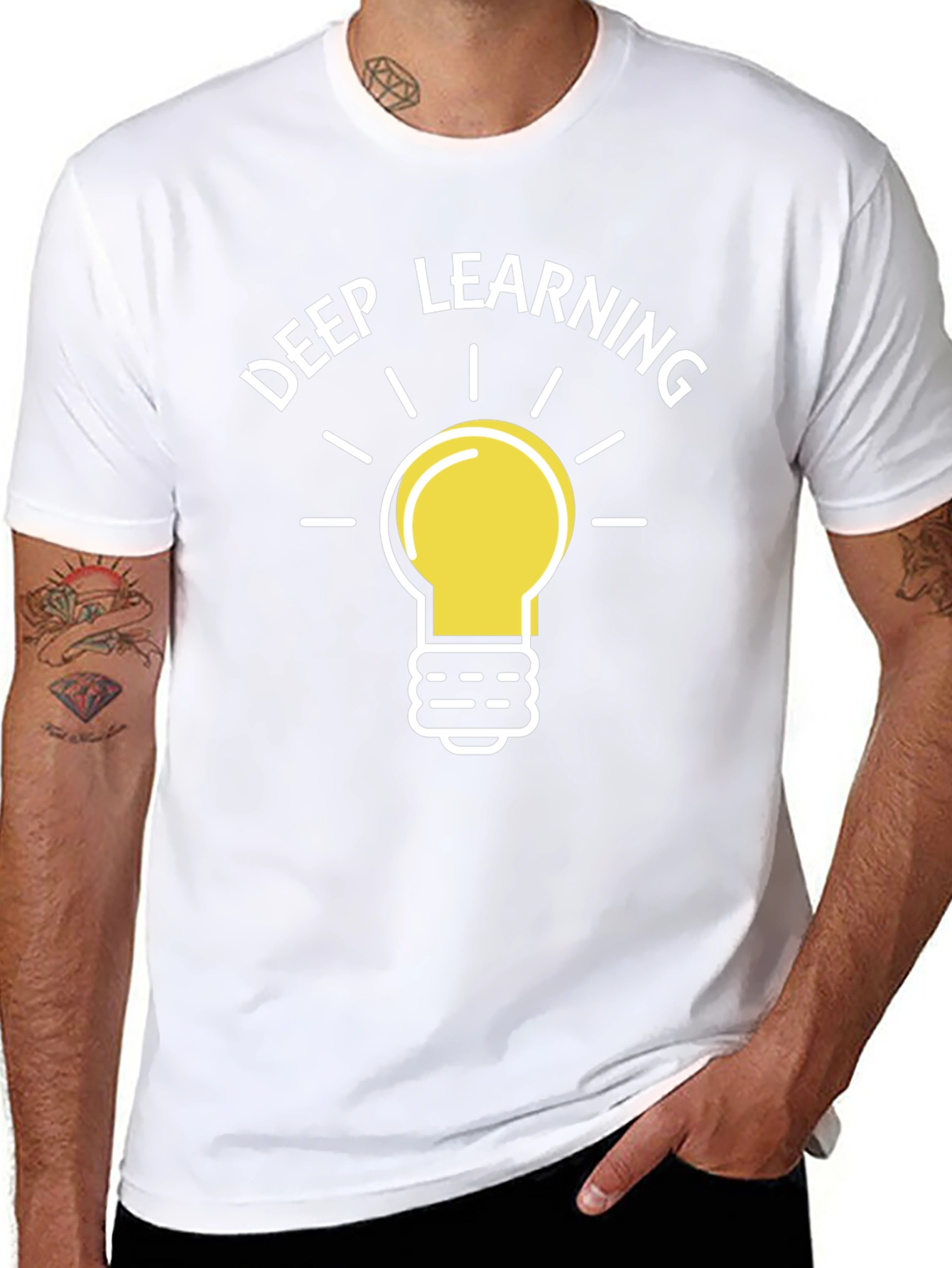 Deep Learning Lightbulb Graphic T-Shirt
