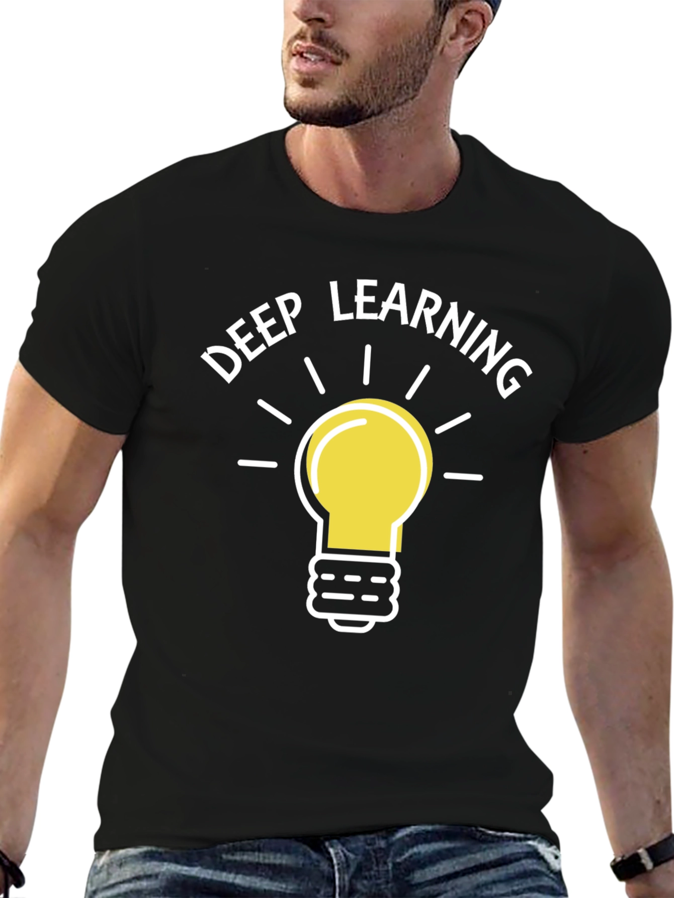Deep Learning Lightbulb Graphic T-Shirt