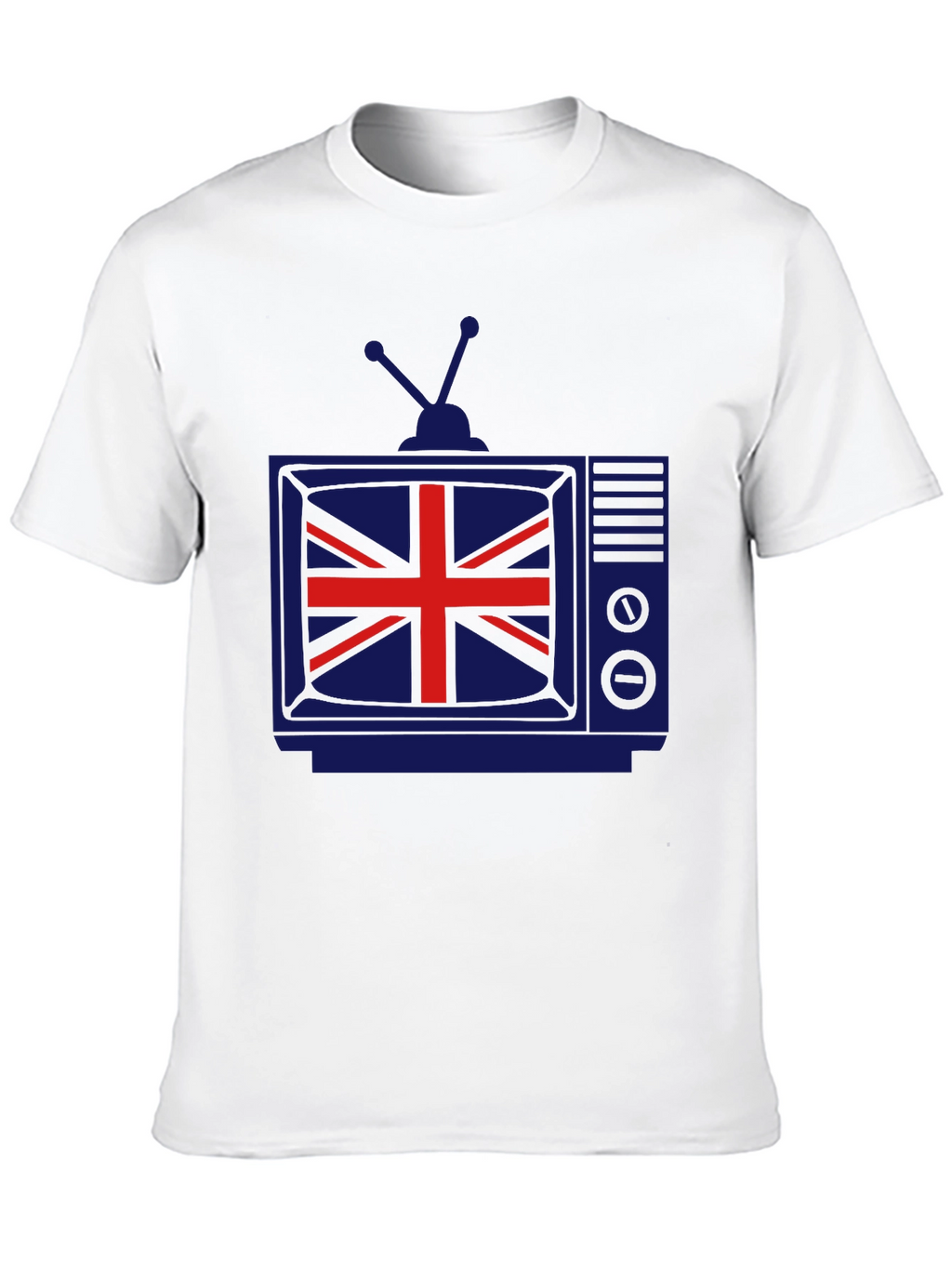 Retro British Flag TV Graphic T-Shirt