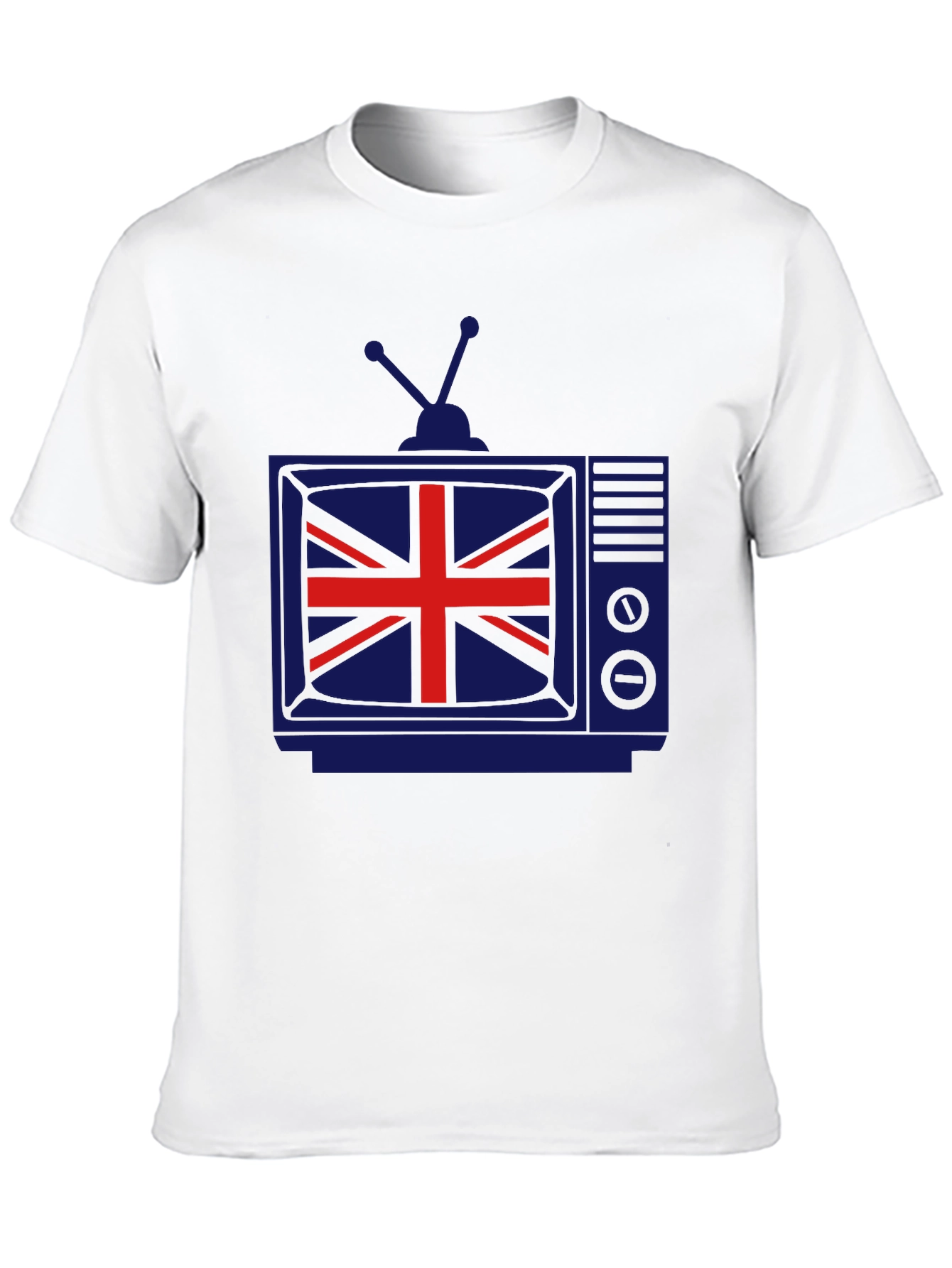 Retro British Flag TV Graphic T-Shirt