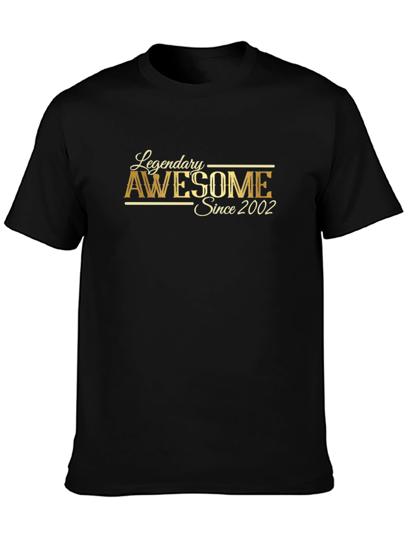 Legendary Awesome Since 2002 Black T-Shirt
