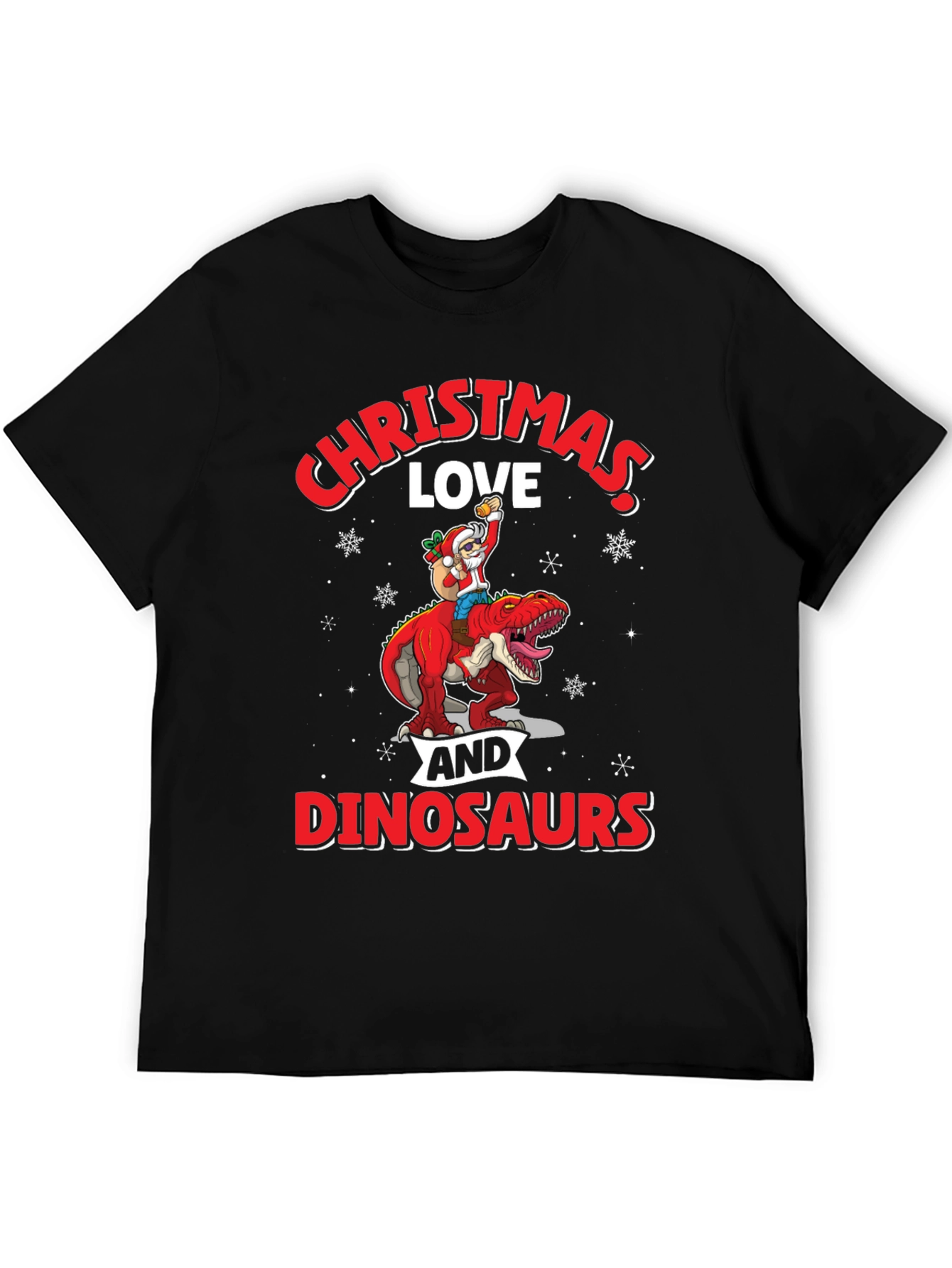 Christmas Love and Dinosaurs T-Shirt
