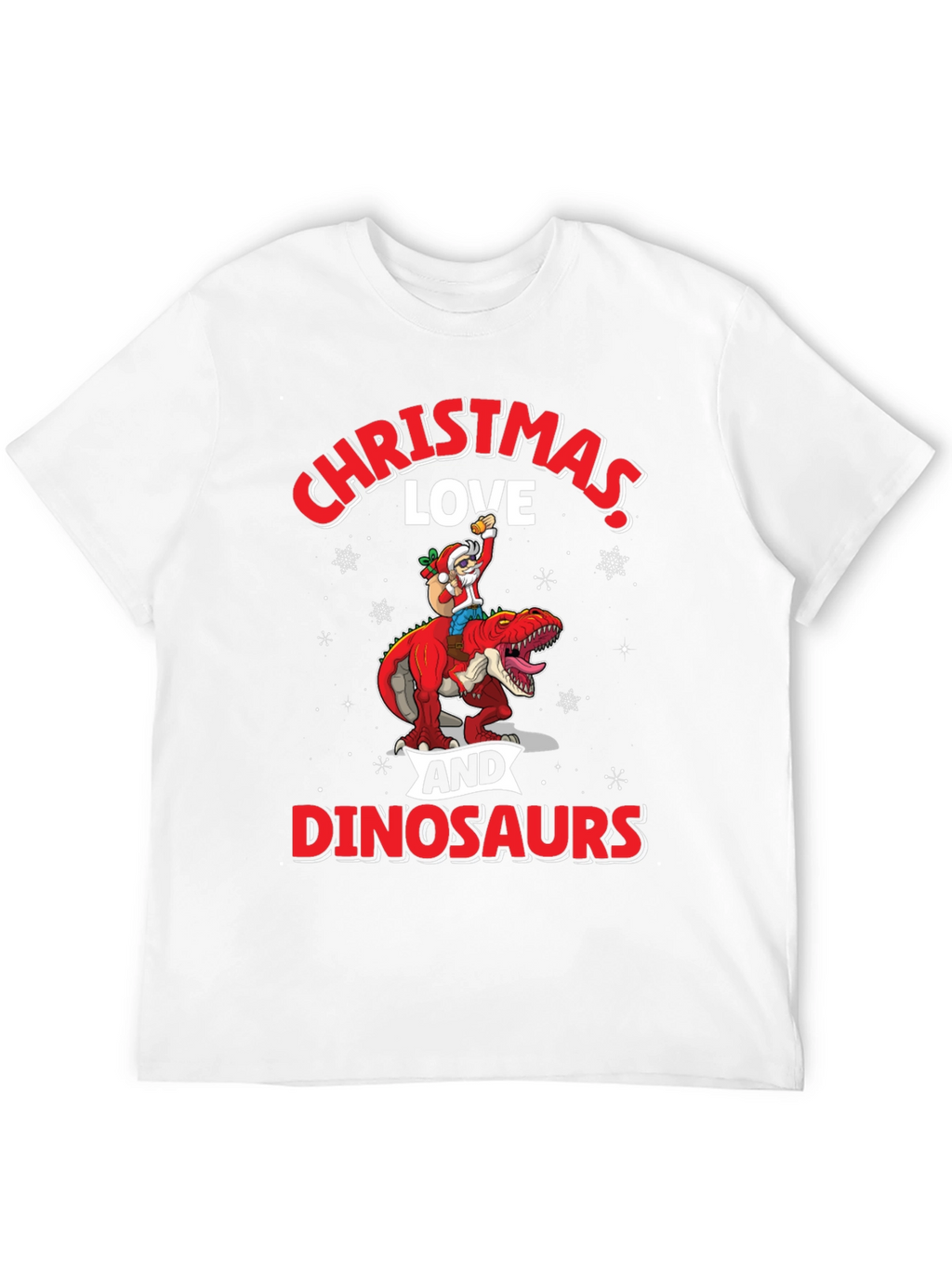 Christmas Love and Dinosaurs T-Shirt
