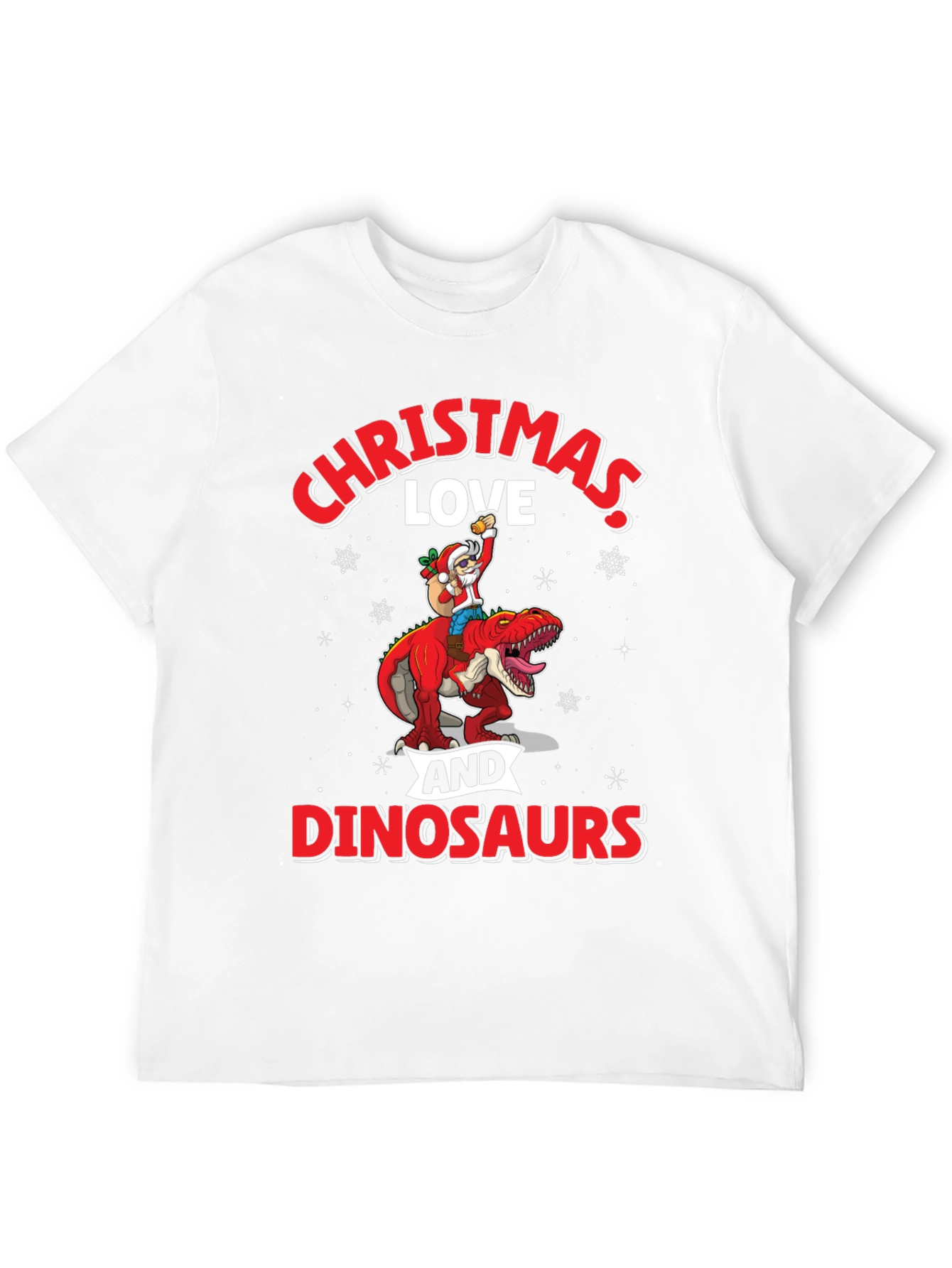 Christmas Love and Dinosaurs T-Shirt